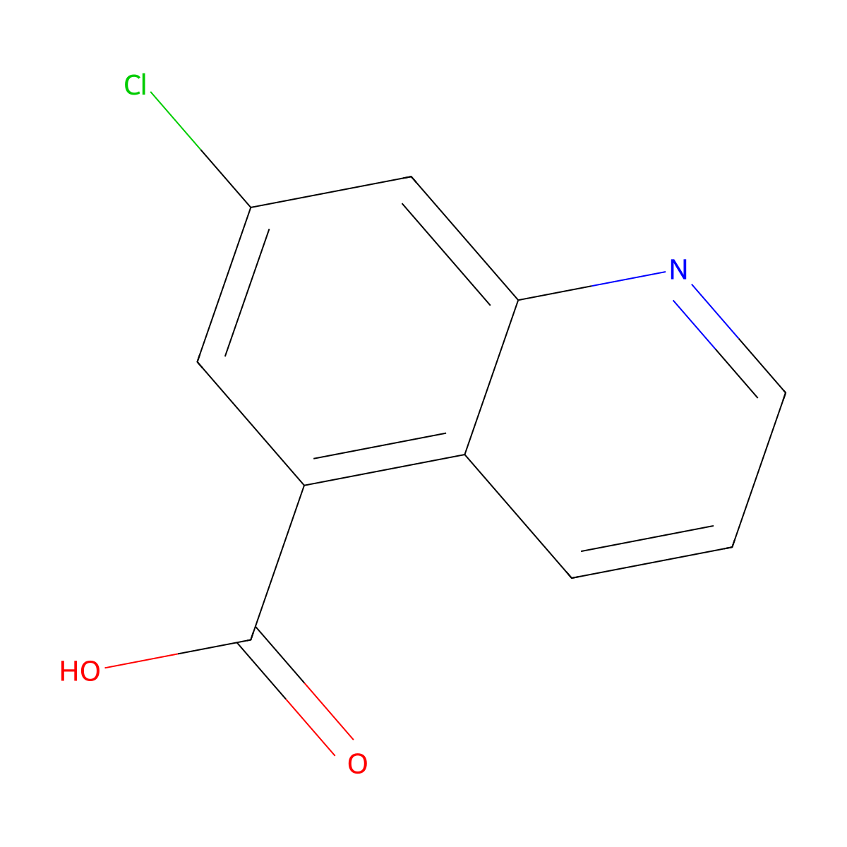 7-Chloroquinoline-5-carboxylic acid molecular structure, CAS 1936252-00-4