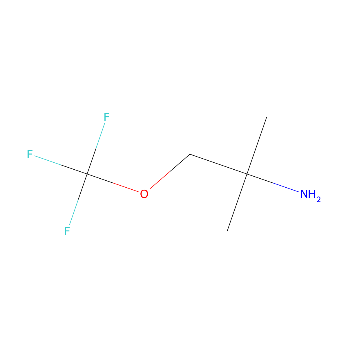 2-Methyl-1-(trifluoromethoxy)propan-2-amine molecular structure, CAS 1936258-45-5