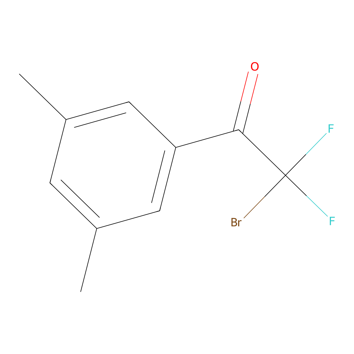 2-Bromo-2,2-difluoro-1-(3,5-dimethylphenyl)ethanone molecular structure, CAS 1936259-98-1