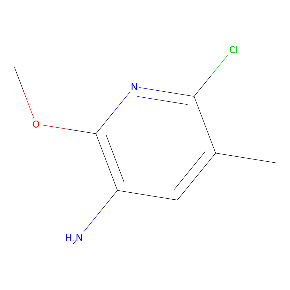 6-Chloro-2-methoxy-5-methylpyridin-3-amine molecular structure, CAS 1936261-26-5