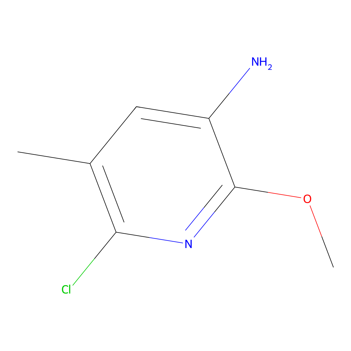 6-Chloro-2-methoxy-5-methylpyridin-3-amine molecular structure, CAS 1936261-26-5