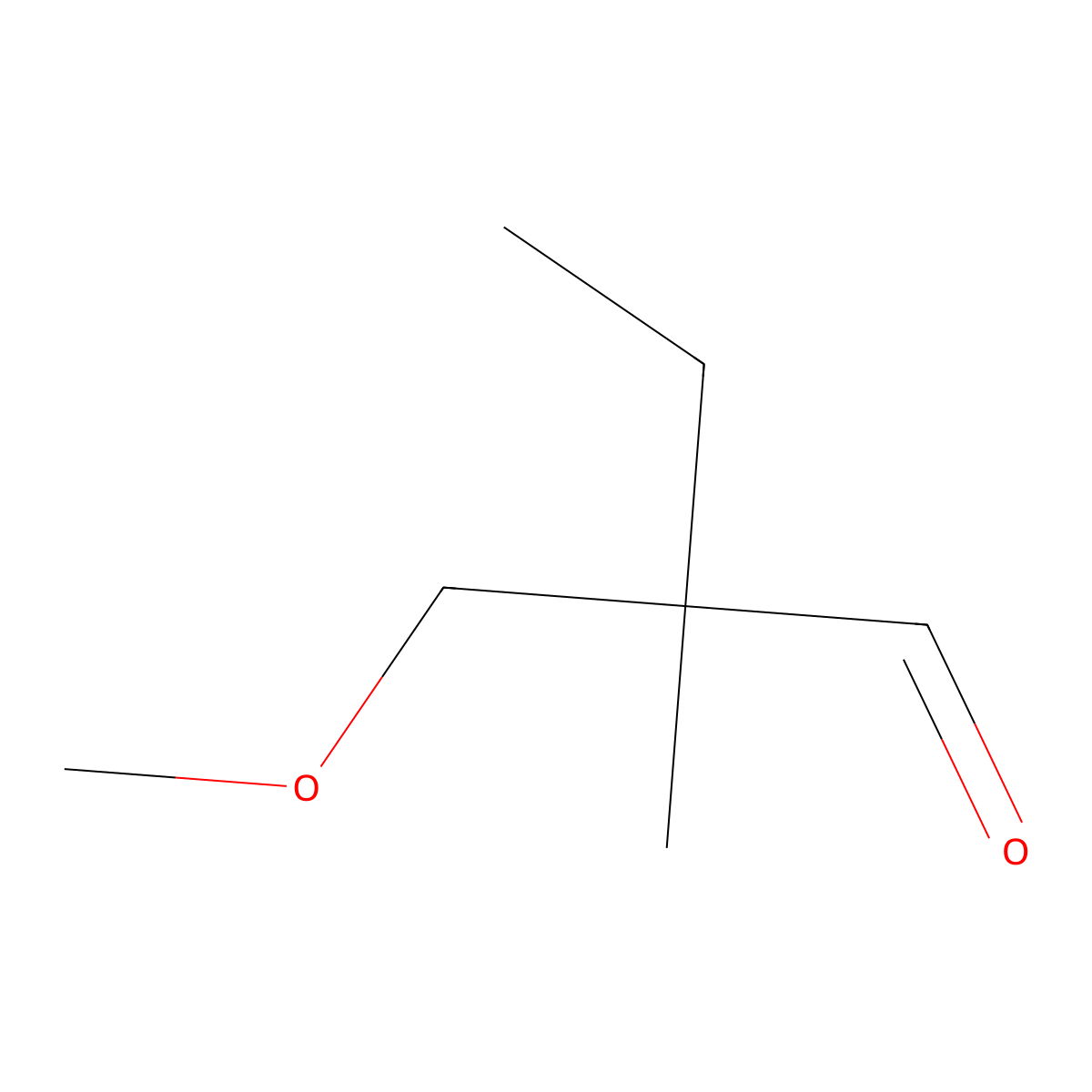 2-(Methoxymethyl)-2-methylbutanal molecular structure, CAS 1936261-68-5