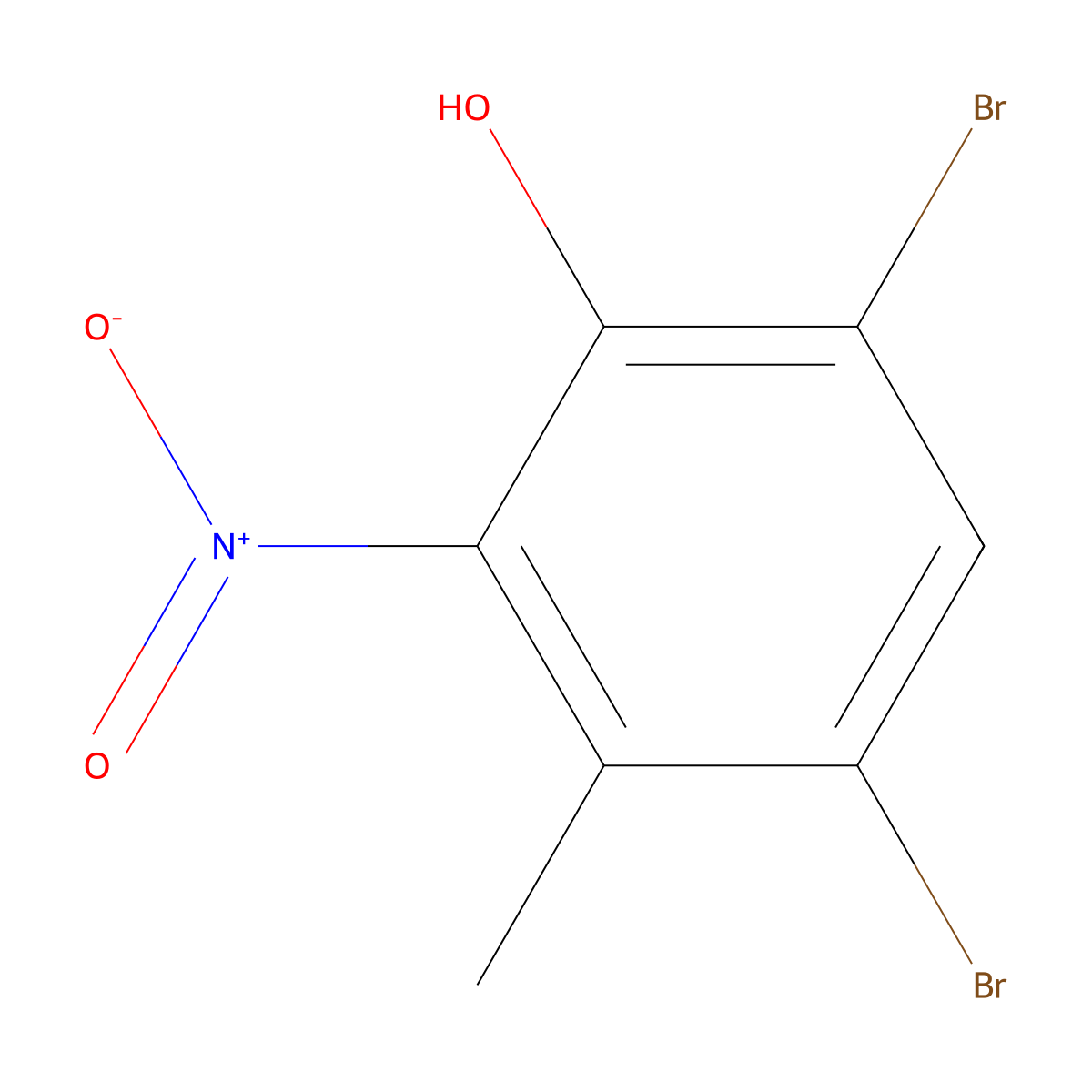 4,6-Dibromo-3-methyl-2-nitrophenol molecular structure, CAS 1936262-28-0