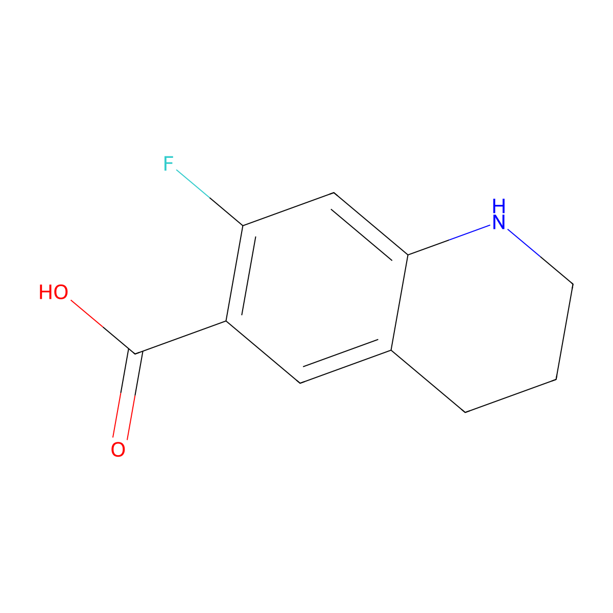 7-Fluoro-1,2,3,4-tetrahydroquinoline-6-carboxylic acid molecular structure, CAS 1936263-26-1