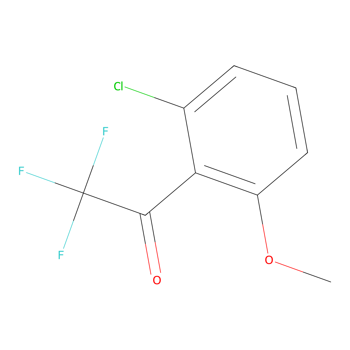 1-(2-Chloro-6-methoxyphenyl)-2,2,2-trifluoroethan-1-one molecular structure, CAS 1936271-08-7
