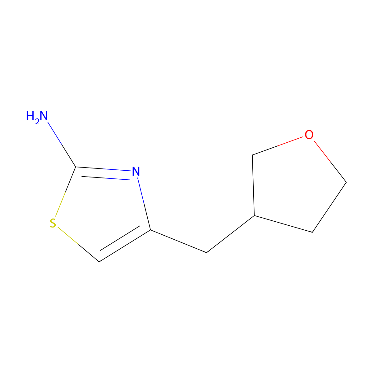 4-[(Oxolan-3-yl)methyl]-1,3-thiazol-2-amine molecular structure, CAS 1936271-75-8