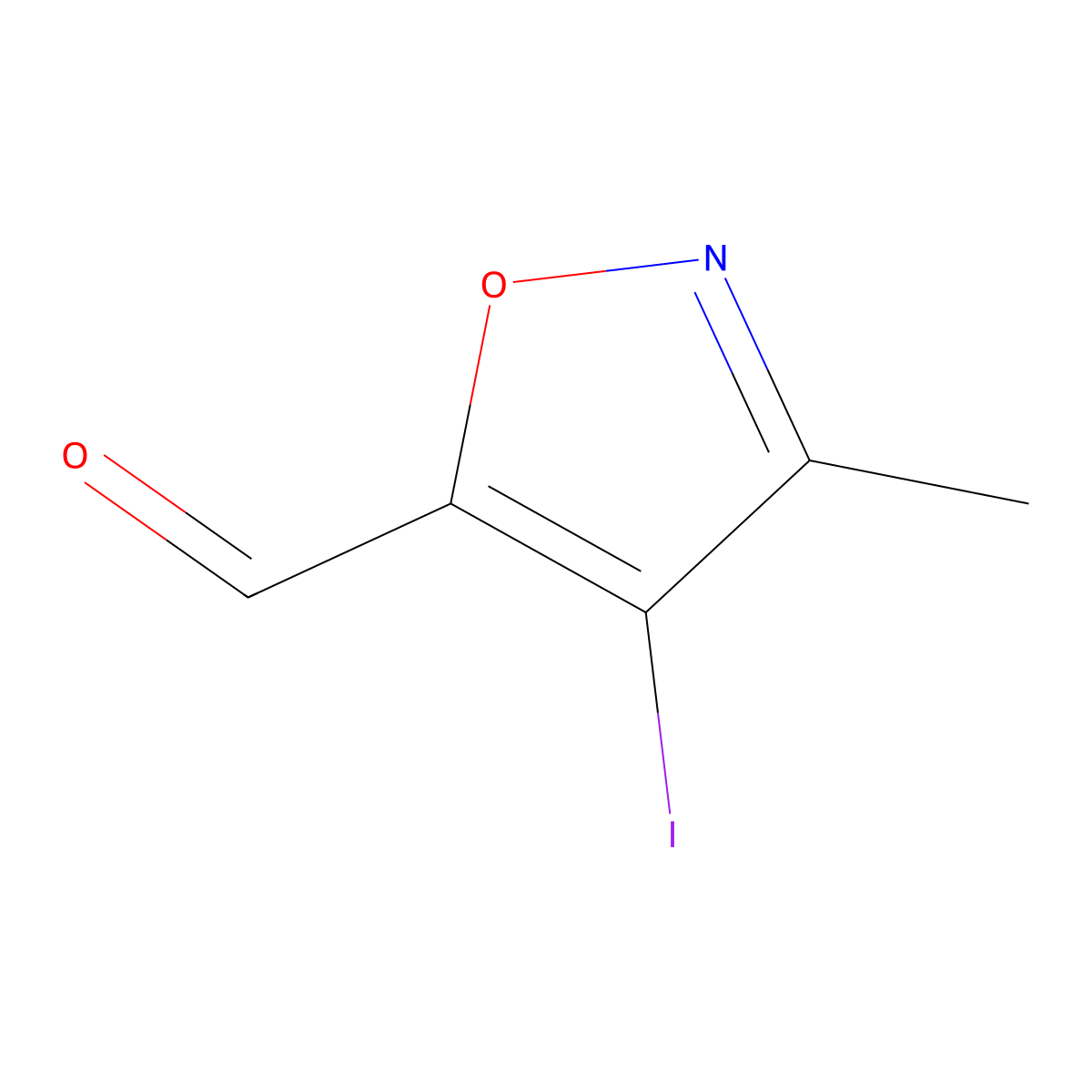 4-Iodo-3-methylisoxazole-5-carbaldehyde molecular structure, CAS 1936273-38-9