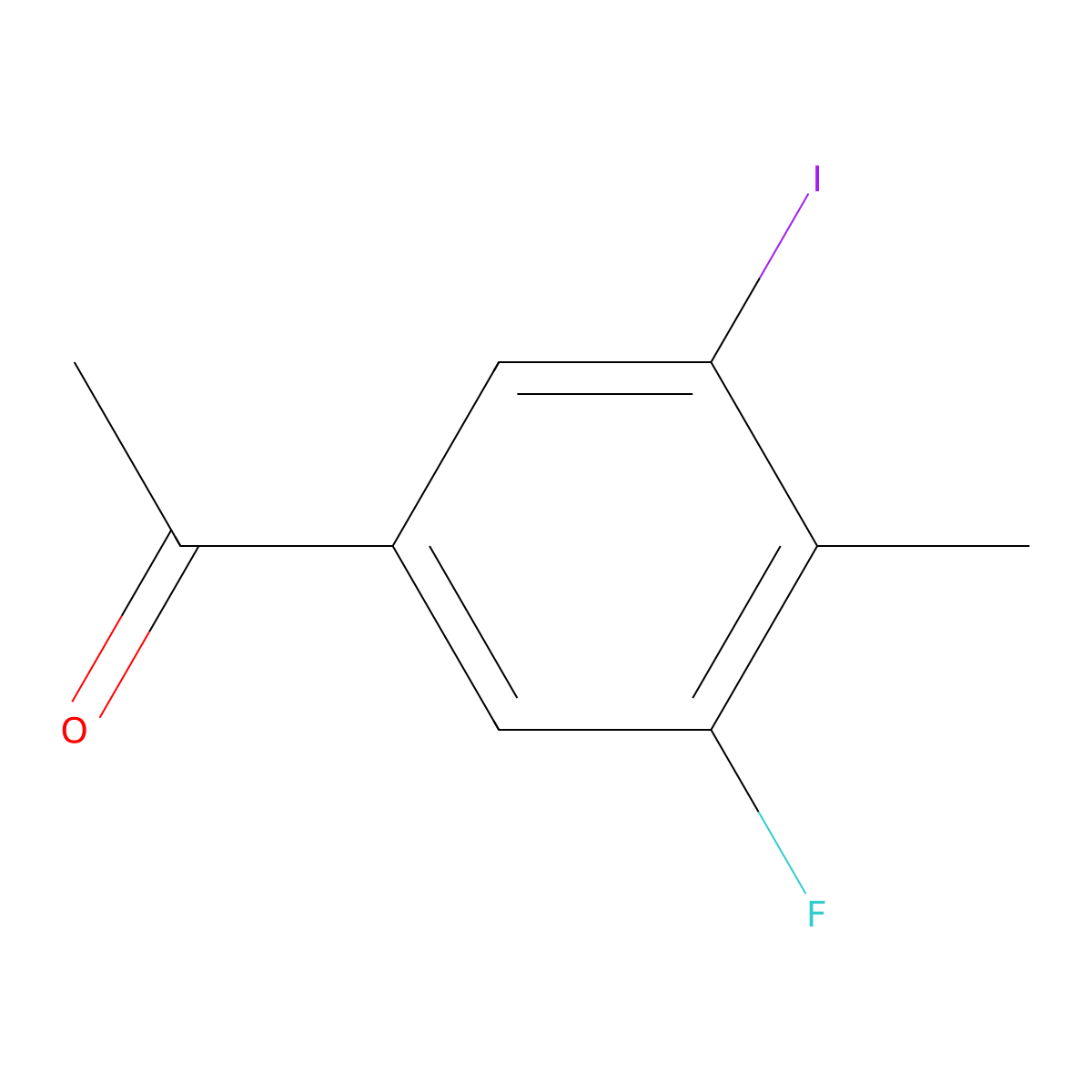 3'-Fluoro-5'-iodo-4'-methylacetophenone molecular structure, CAS 1936275-89-6