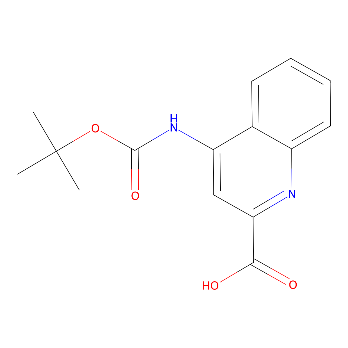 4-{[(Tert-butoxy)carbonyl]amino}quinoline-2-carboxylic acid molecular structure, CAS 1936276-39-9