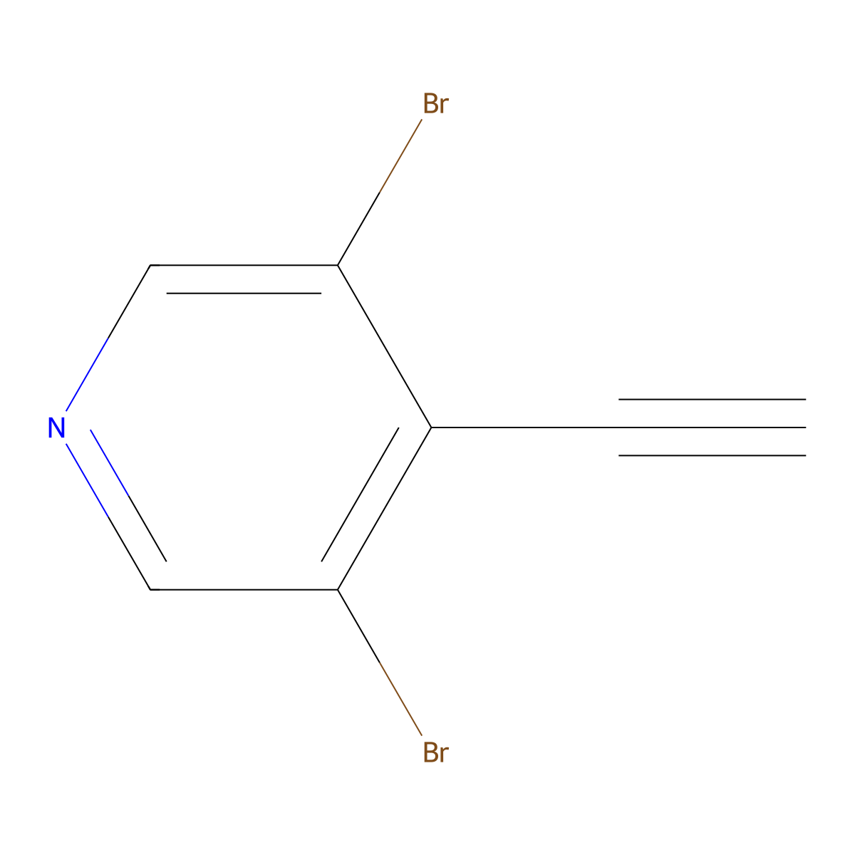 3,5-Dibromo-4-ethynylpyridine molecular structure, CAS 1936285-81-2
