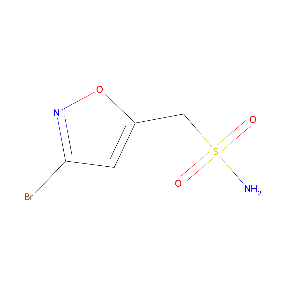 (3-Bromo-1,2-oxazol-5-yl)methanesulfonamide molecular structure, CAS 1936288-40-2