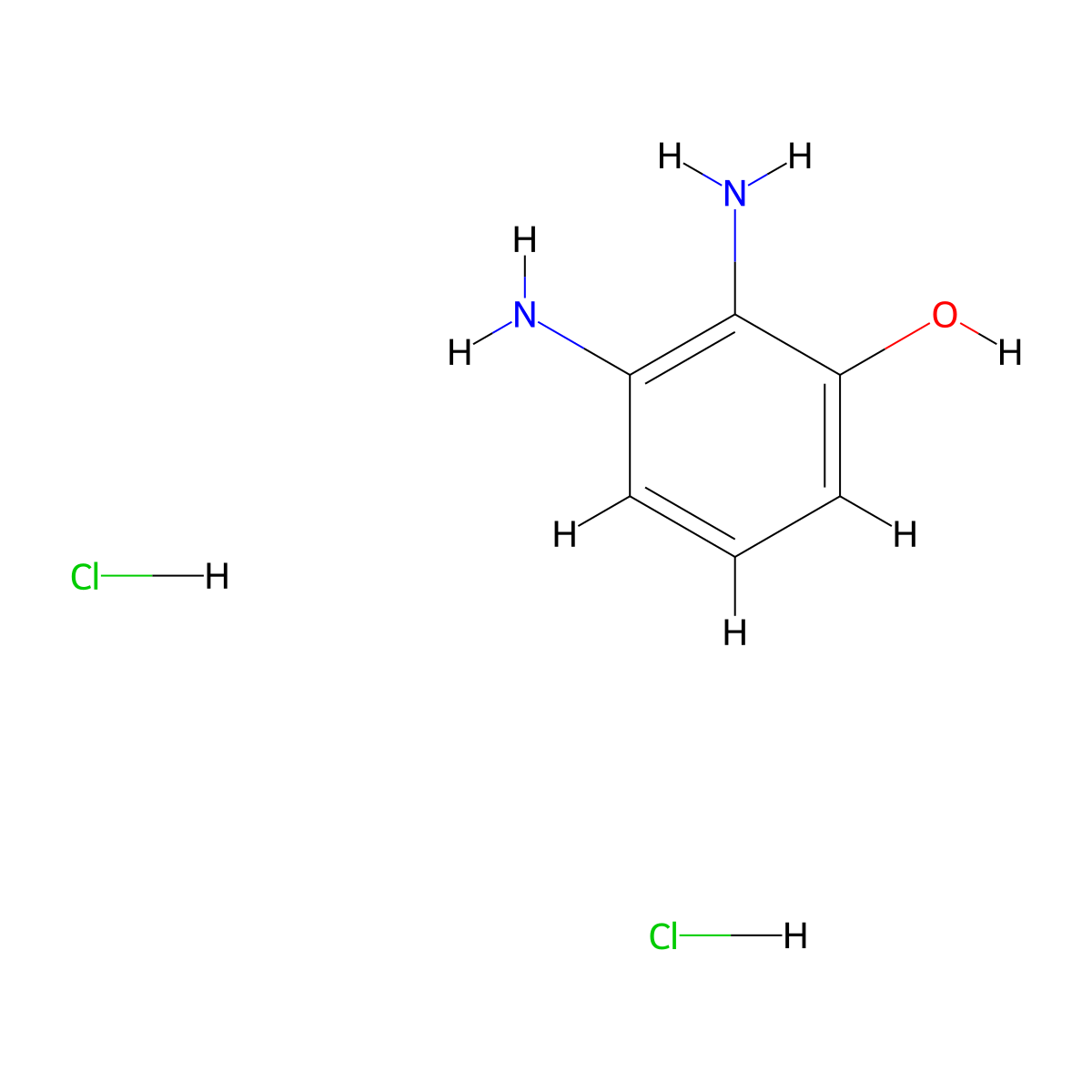 2,3-Diaminophenol--hydrogen chloride (1/2) molecular structure, CAS 193629-25-3