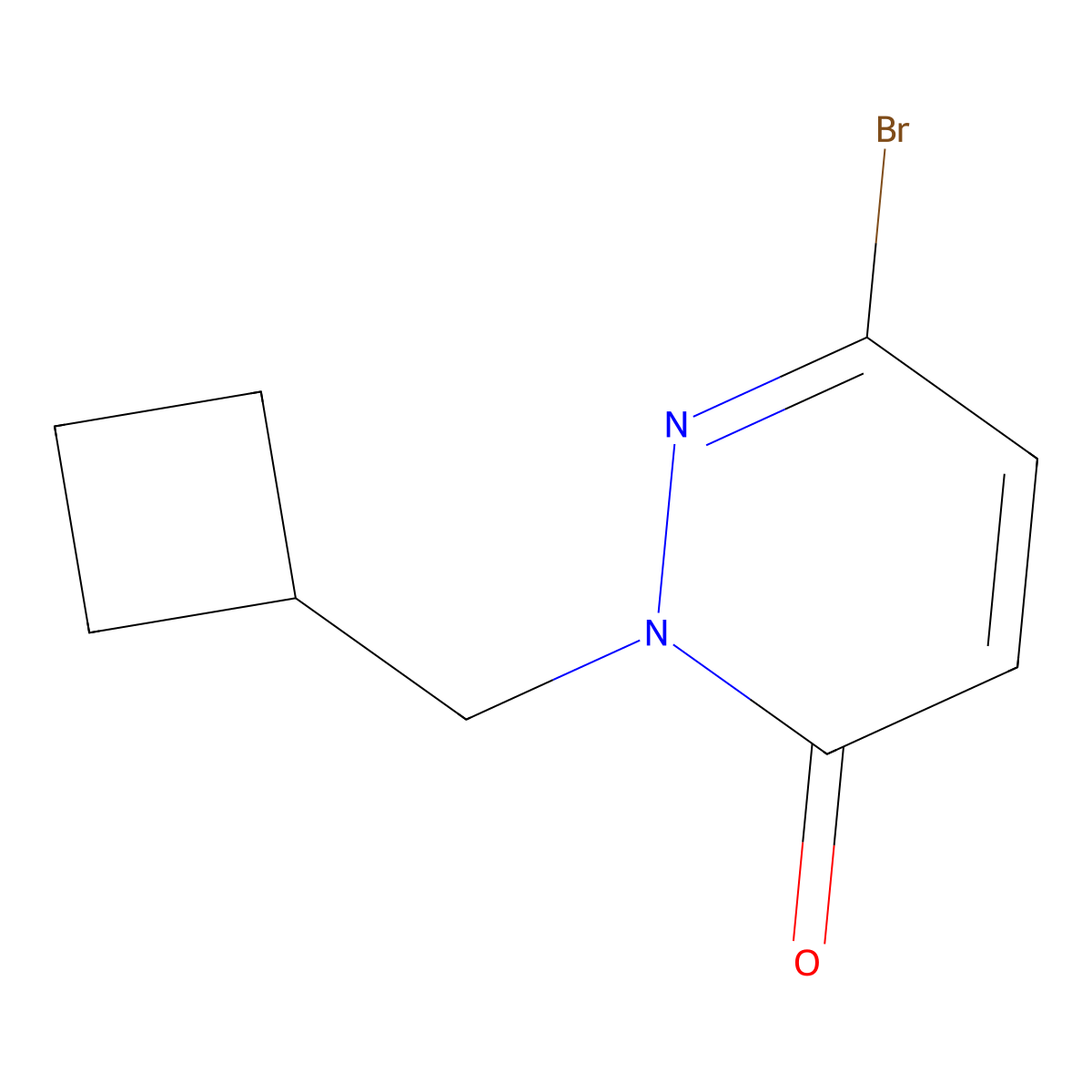 6-Bromo-2-(cyclobutylmethyl)pyridazin-3(2H)-one molecular structure, CAS 1936291-32-5
