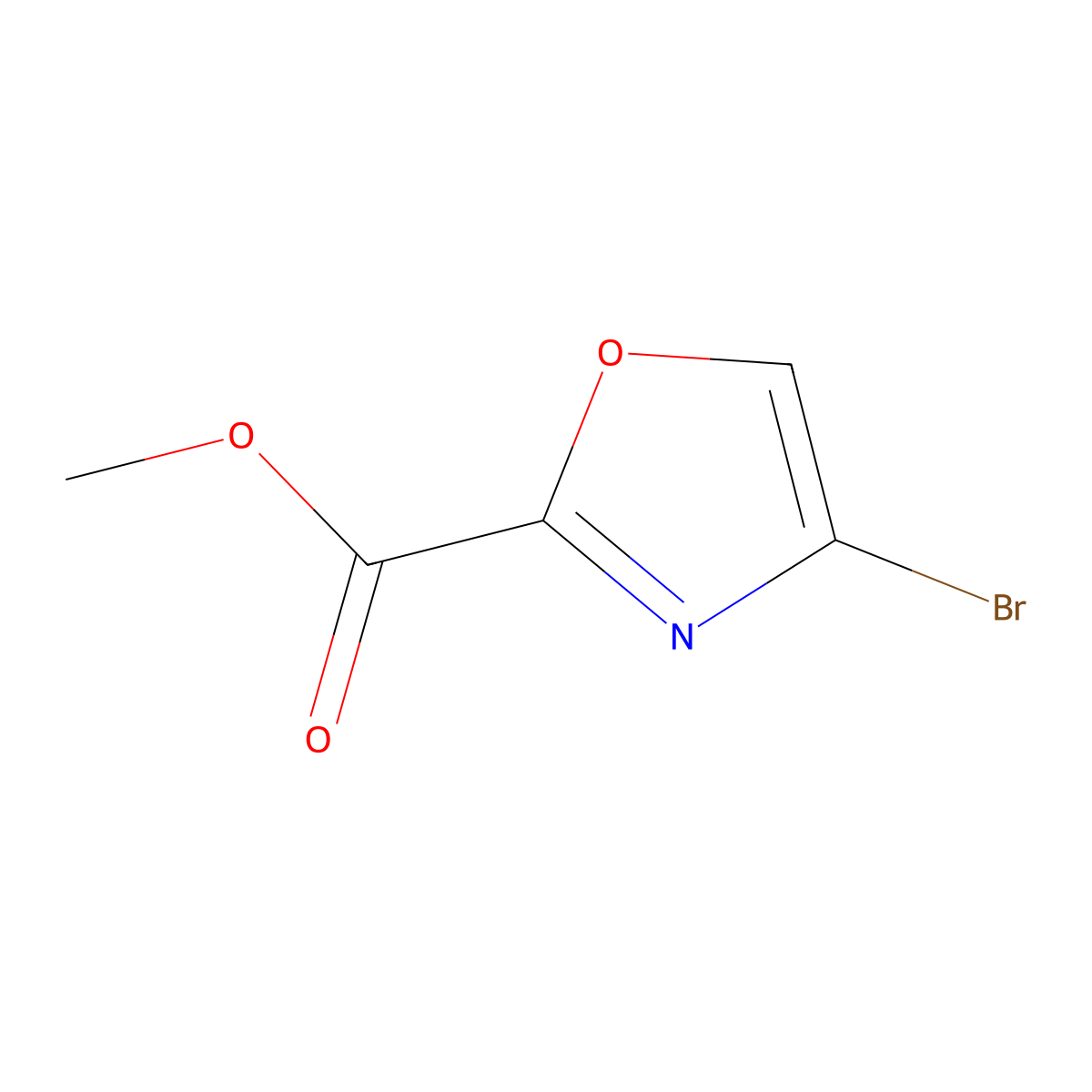 Methyl 4-bromooxazole-2-carboxylate molecular structure, CAS 1936295-52-1