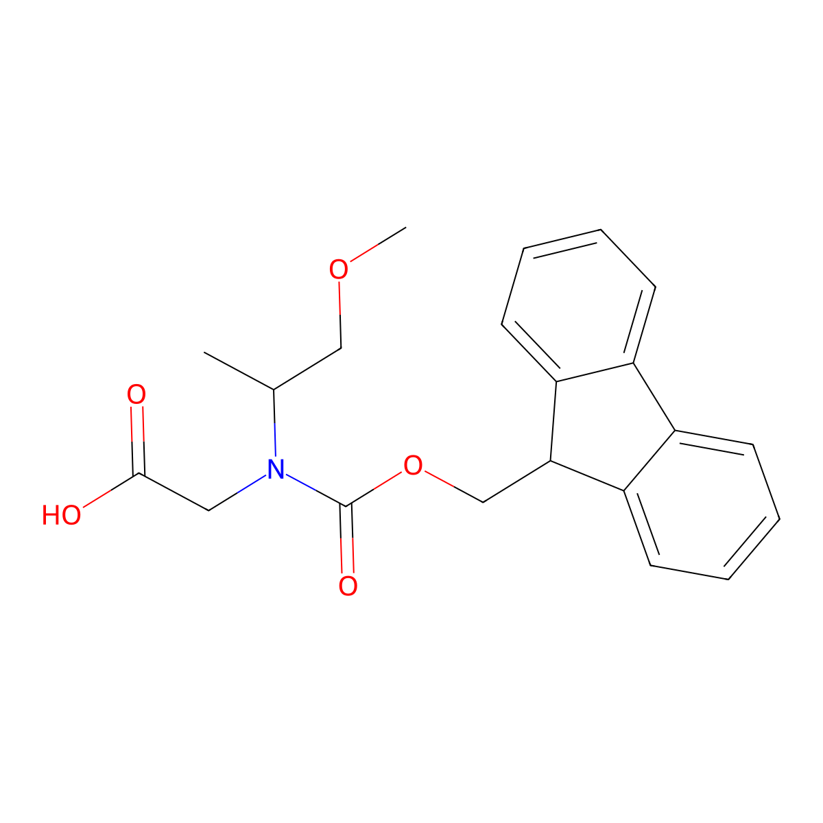 2-({[(9H-fluoren-9-yl)methoxy]carbonyl}(1-methoxypropan-2-yl)amino)acetic acid molecular structure, CAS 1936297-26-5