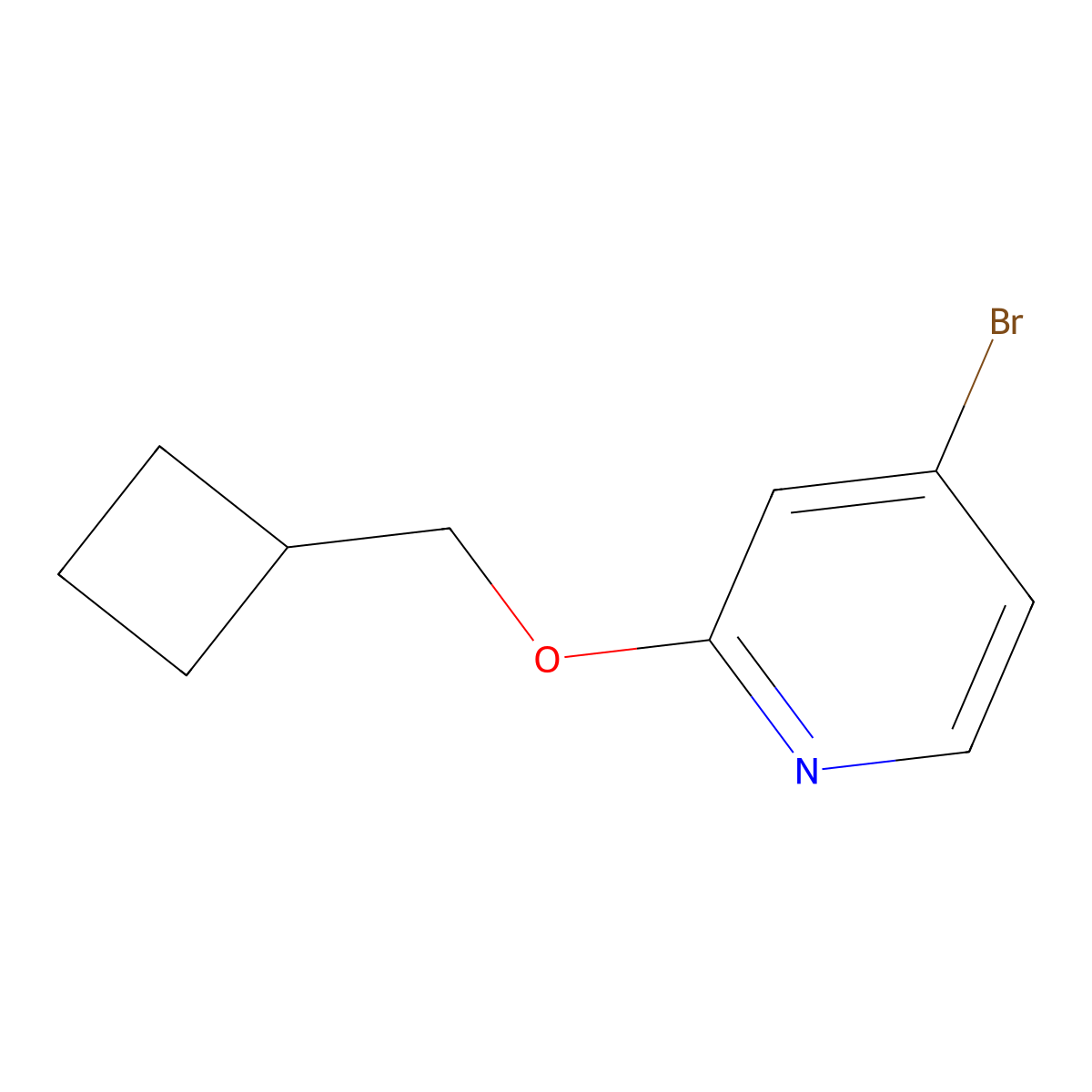 4-Bromo-2-(cyclobutylmethoxy)pyridine molecular structure, CAS 1936299-65-8