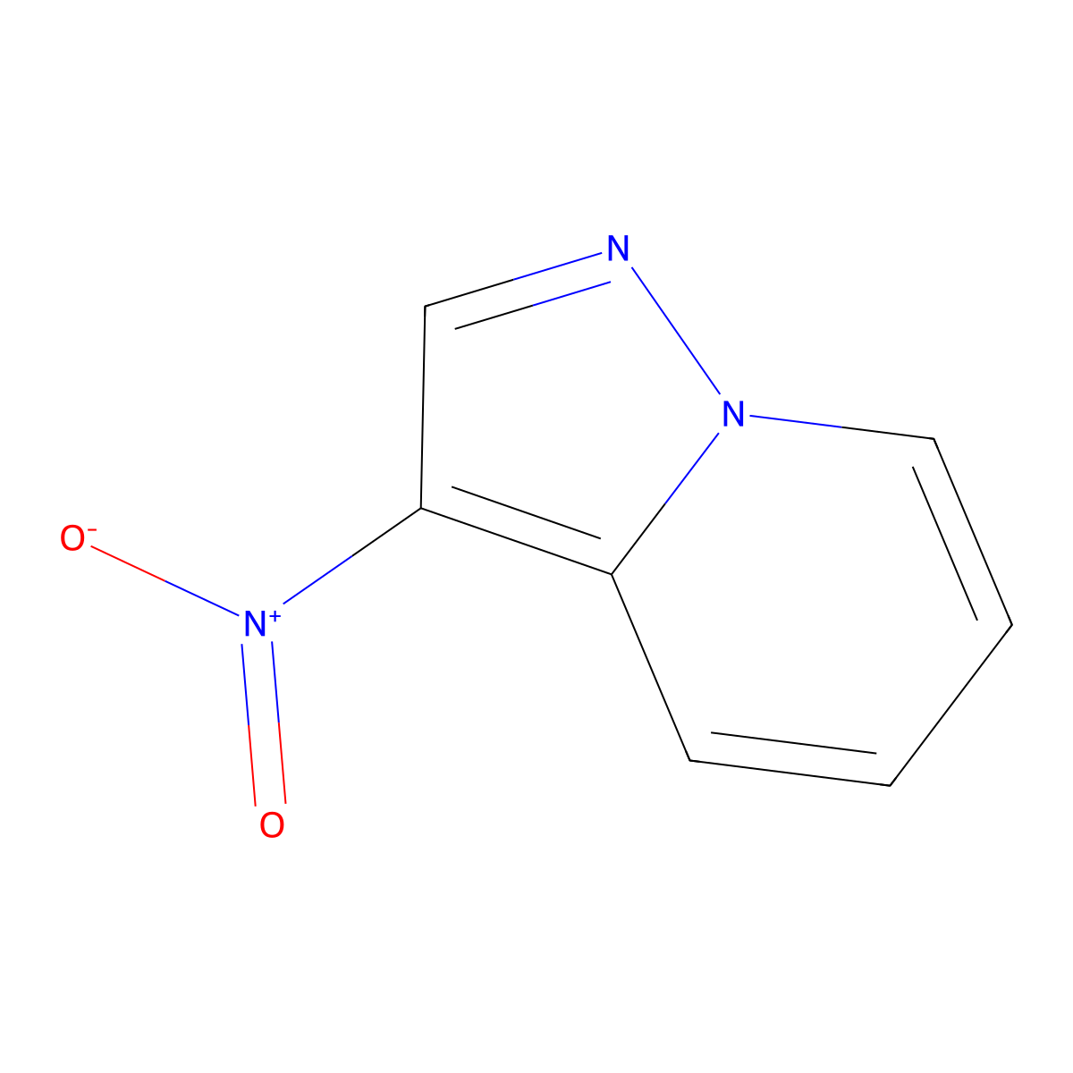 3-Nitropyrazolo(1,5-a)pyridine molecular structure, CAS 19363-97-4
