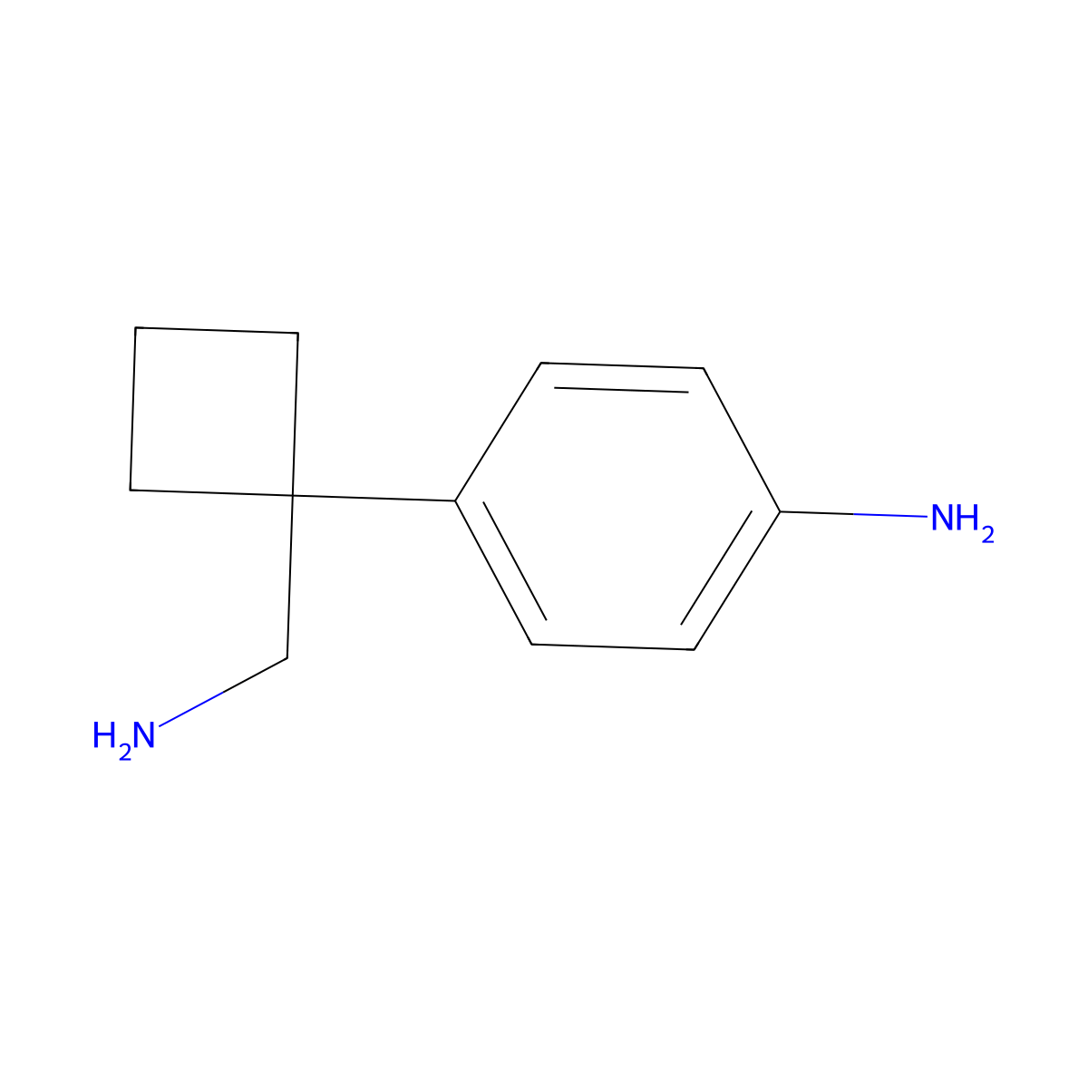 4-[1-(Aminomethyl)cyclobutyl]aniline molecular structure, CAS 1936304-51-6