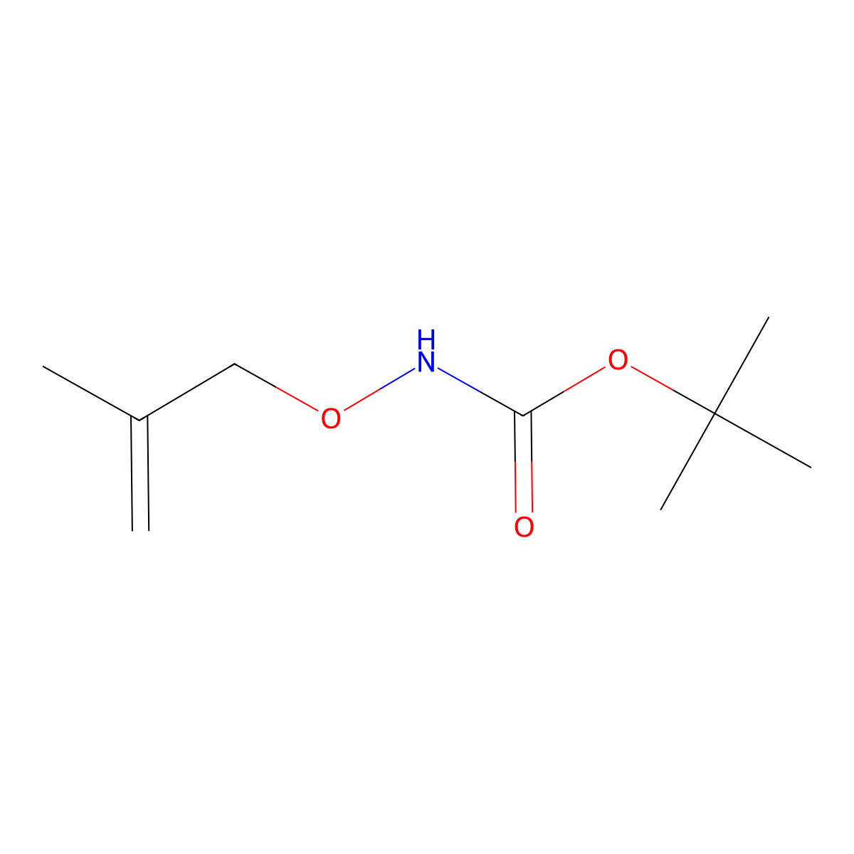 tert-butylN-[(2-methylprop-2-en-1-yl)oxy]carbamate molecular structure, CAS 1936305-51-9