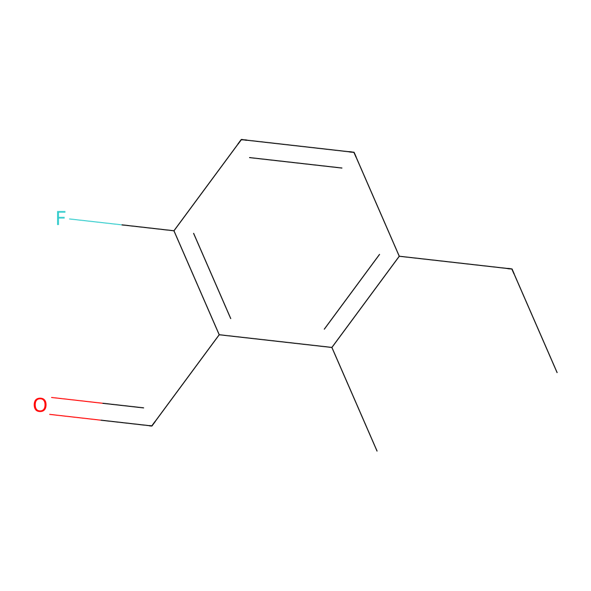 3-Ethyl-6-fluoro-2-methylbenzaldehyde molecular structure, CAS 1936308-23-4