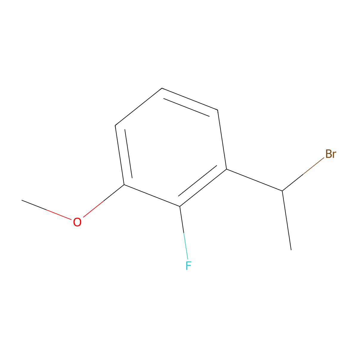 1-(1-Bromoethyl)-2-fluoro-3-methoxybenzene molecular structure, CAS 1936308-27-8