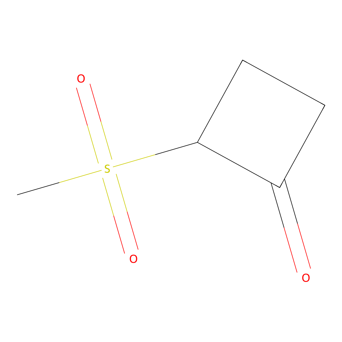 2-Methanesulfonylcyclobutan-1-one molecular structure, CAS 1936309-97-5