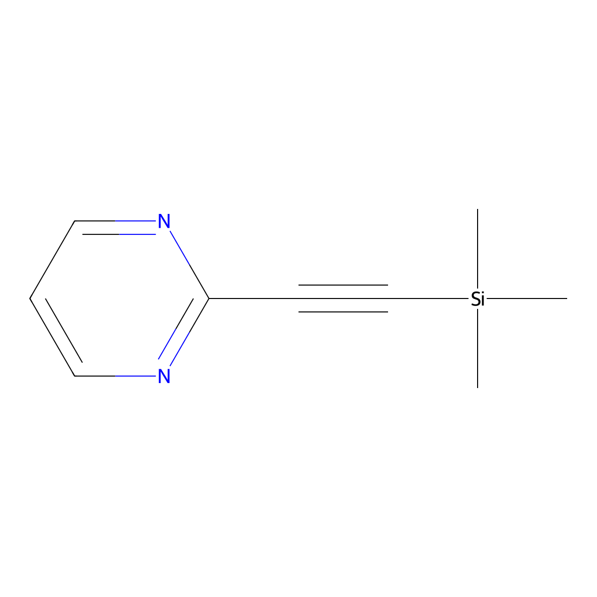 2-((Trimethylsilyl)ethynyl)pyrimidine molecular structure, CAS 193631-86-6