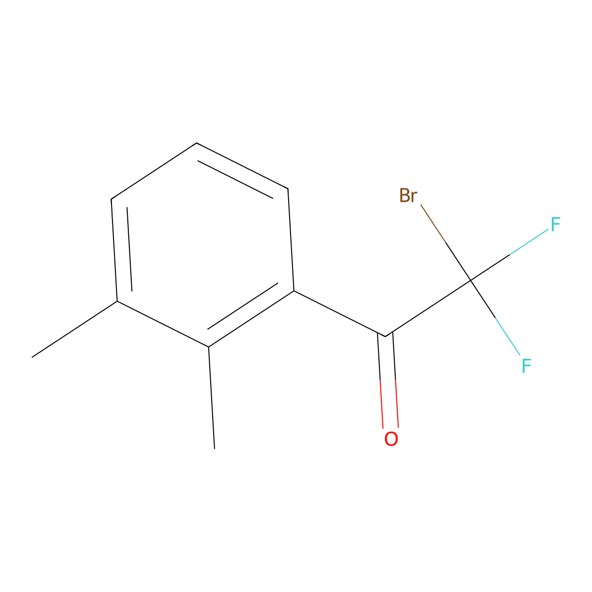 2-Bromo-2,2-difluoro-1-(2,3-dimethylphenyl)ethanone molecular structure, CAS 1936313-56-2