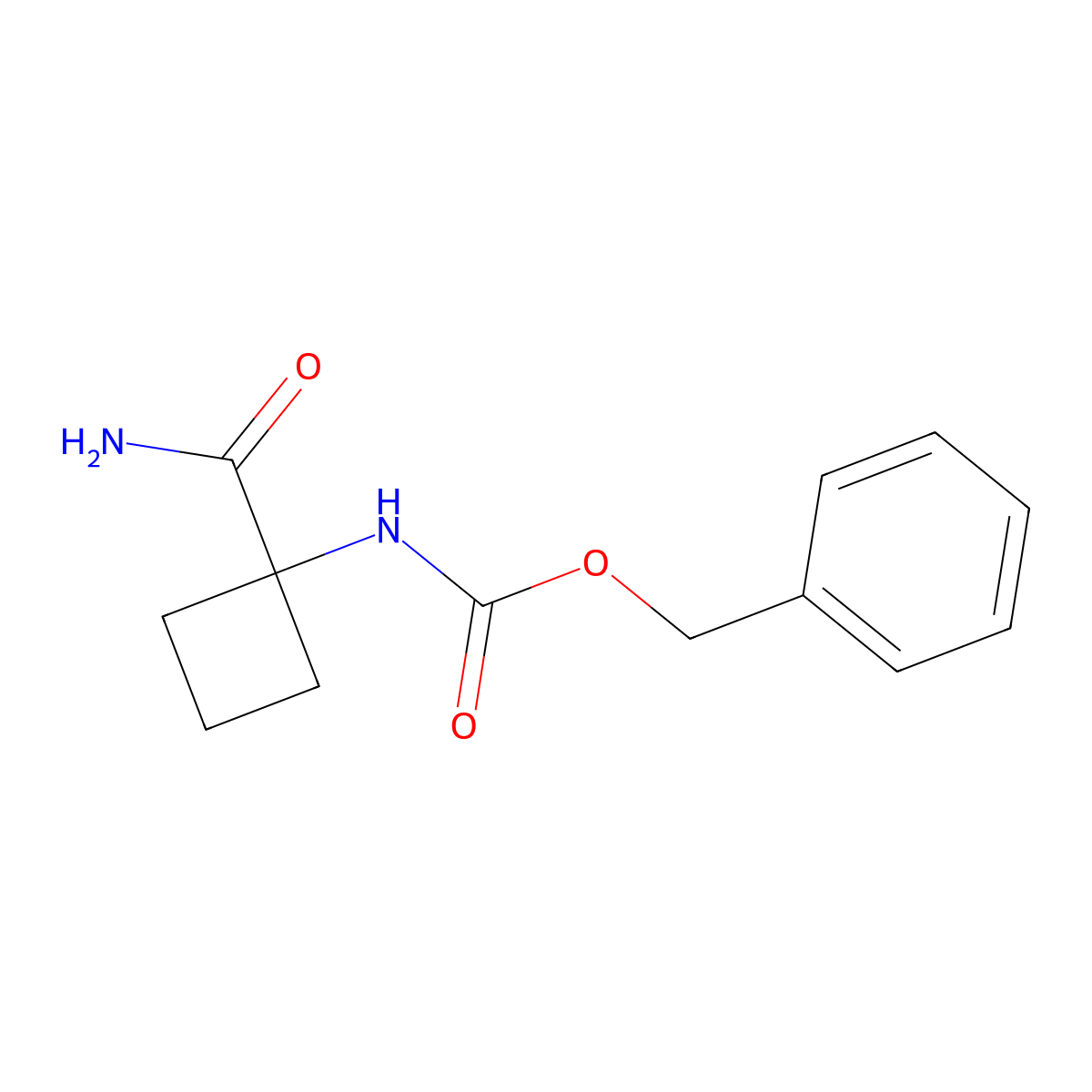 Benzyl (1-carbamoylcyclobutyl)carbamate molecular structure, CAS 1936317-66-6