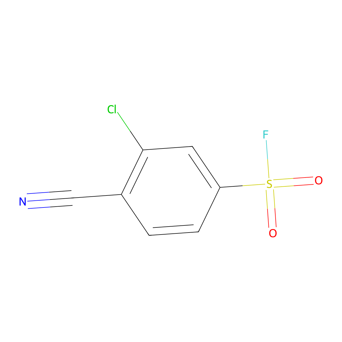 3-Chloro-4-cyanobenzene-1-sulfonyl fluoride molecular structure, CAS 1936318-67-0
