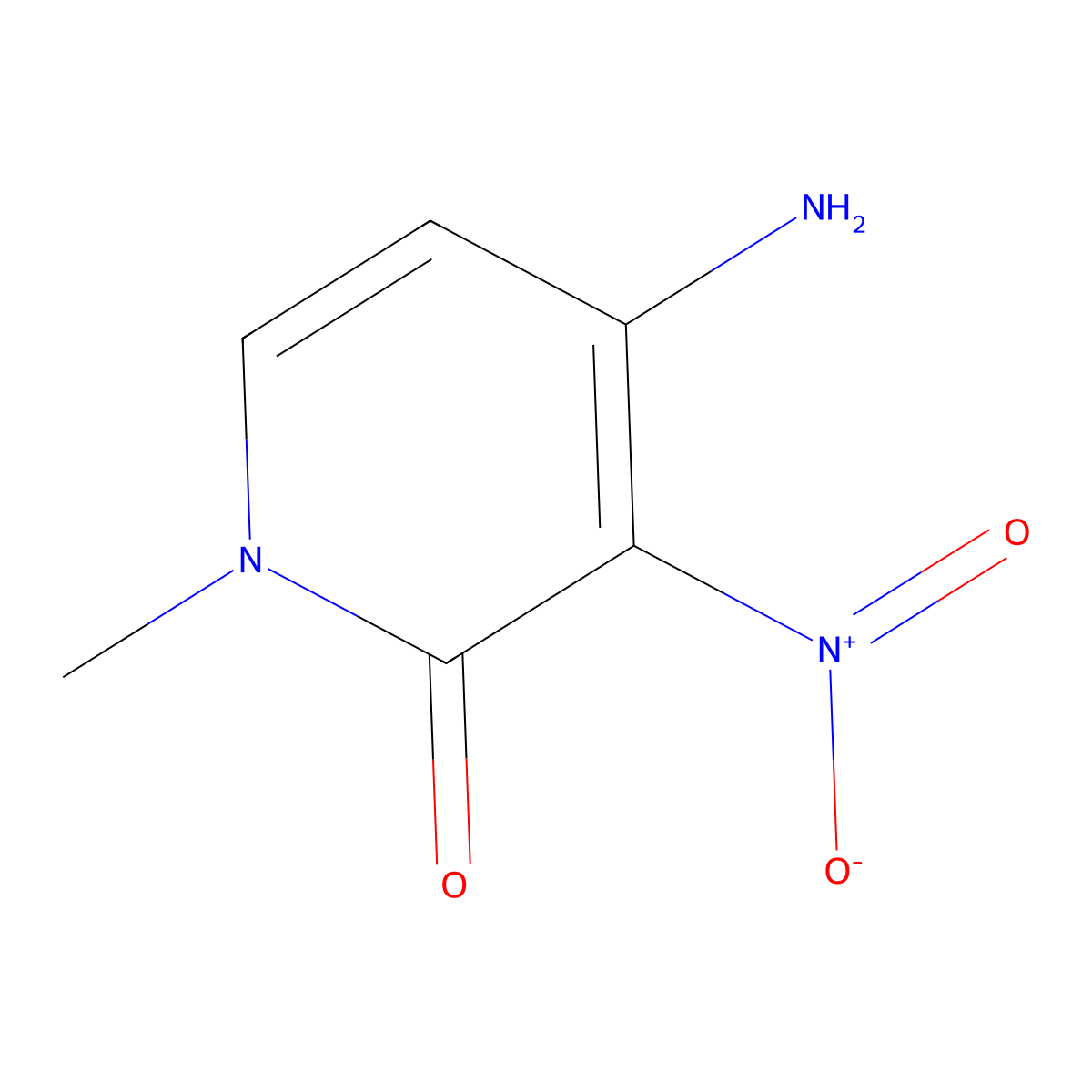 4-amino-1-methyl-3-nitropyridin-2(1H)-one molecular structure, CAS 1936319-20-8