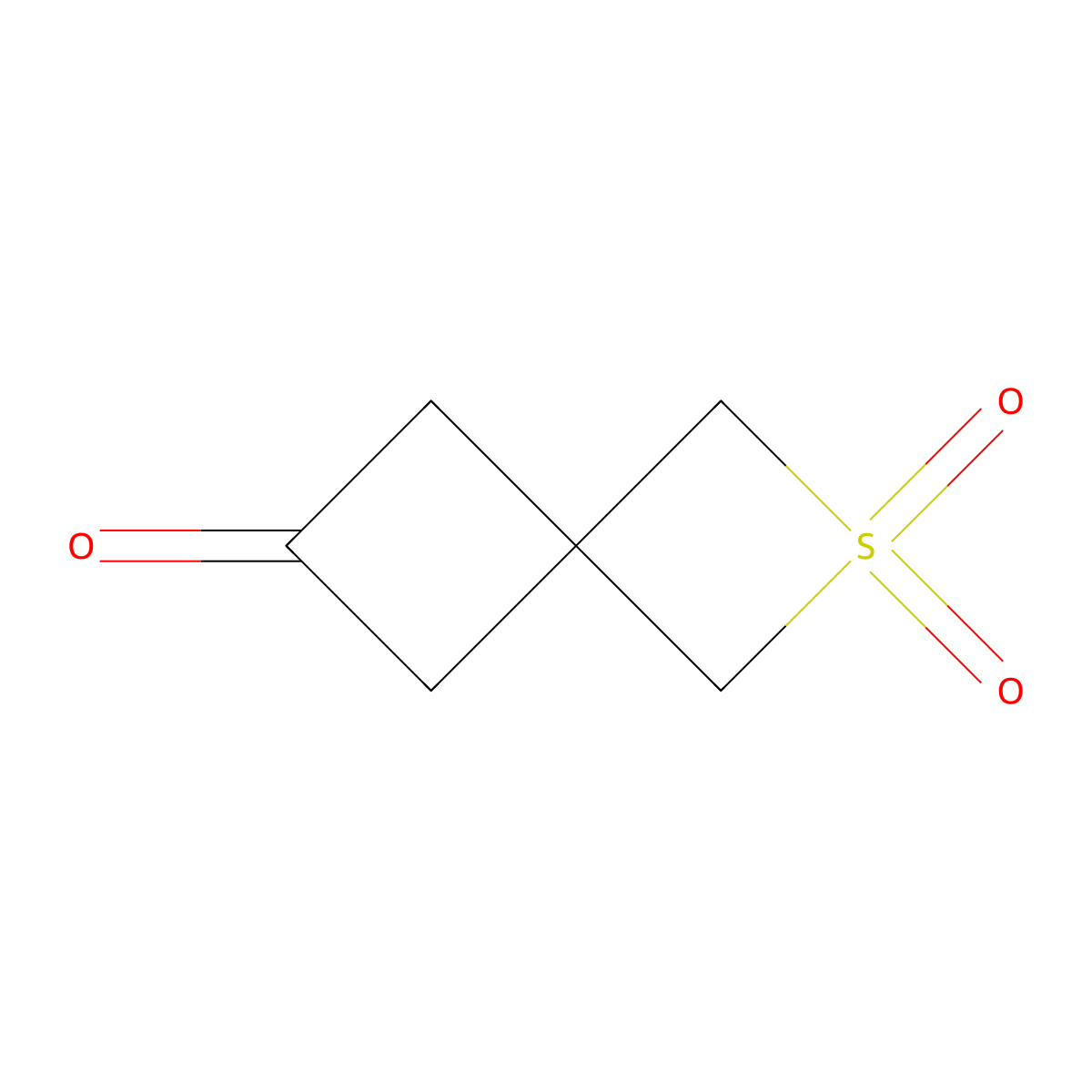 2-Thiaspiro(3.3)heptan-6-one 2,2-dioxide molecular structure, CAS 1936319-38-8