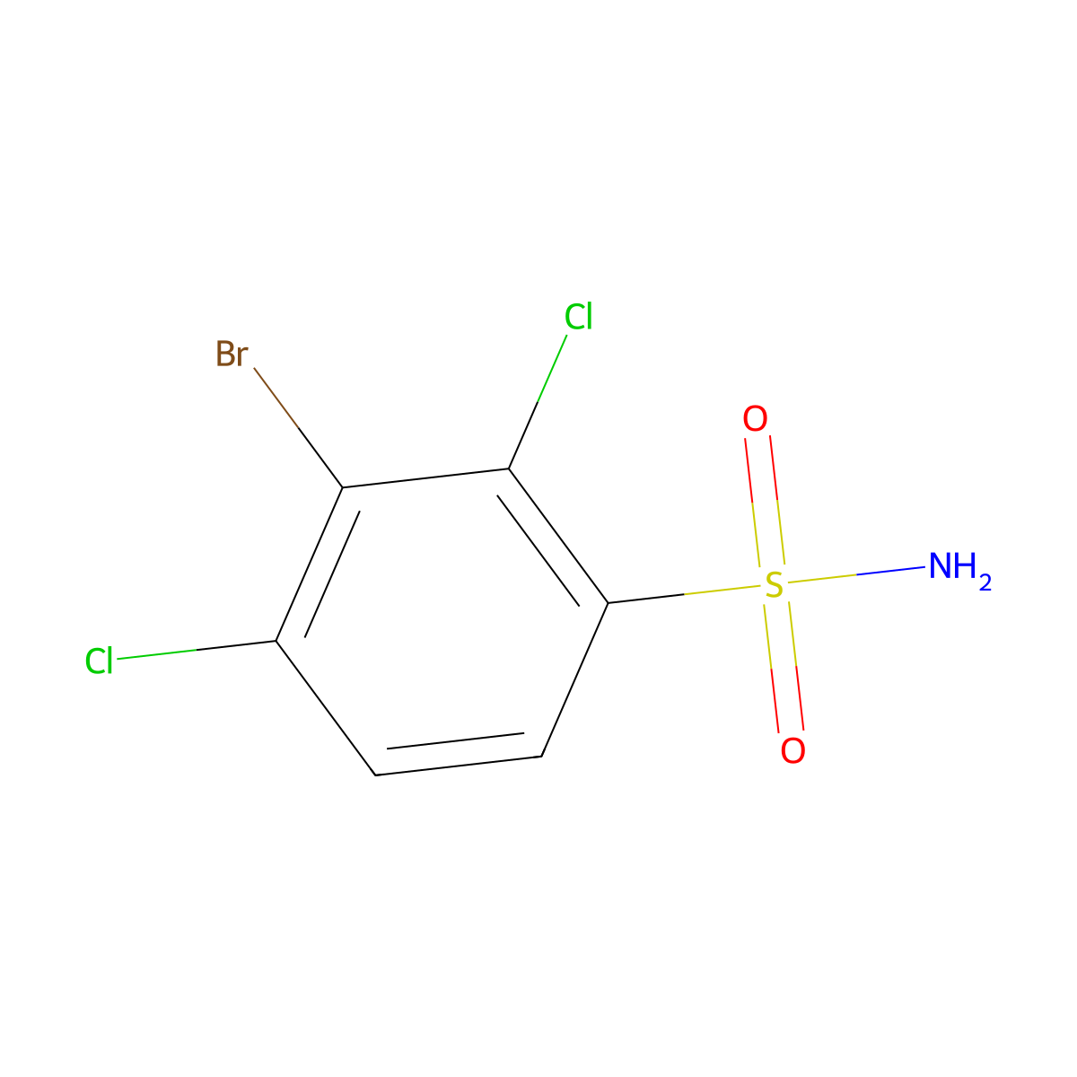 3-Bromo-2,4-dichlorobenzenesulfonamide molecular structure, CAS 1936320-53-4