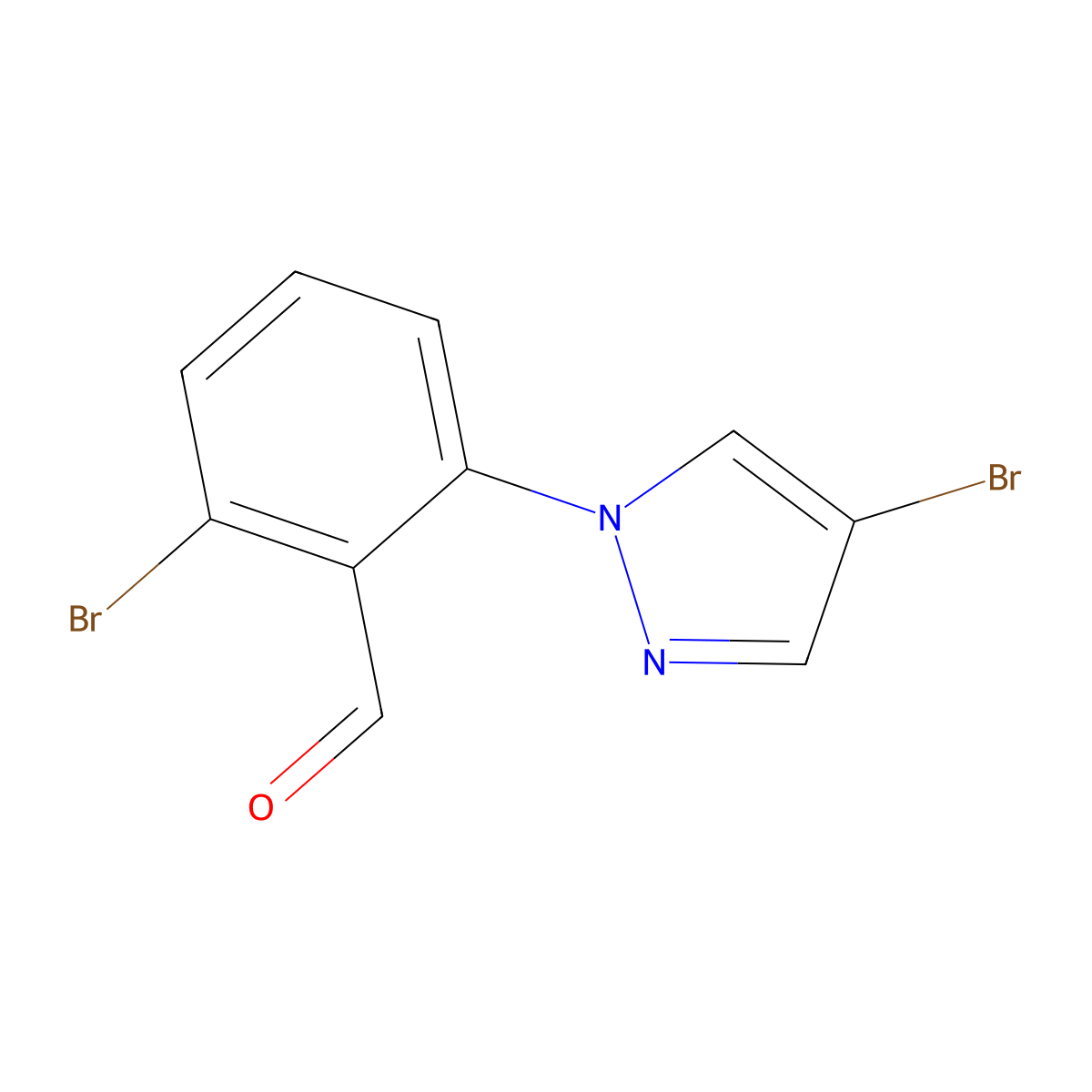 2-Bromo-6-(4-bromo-1H-pyrazol-1-yl)benzaldehyde molecular structure, CAS 1936323-95-3