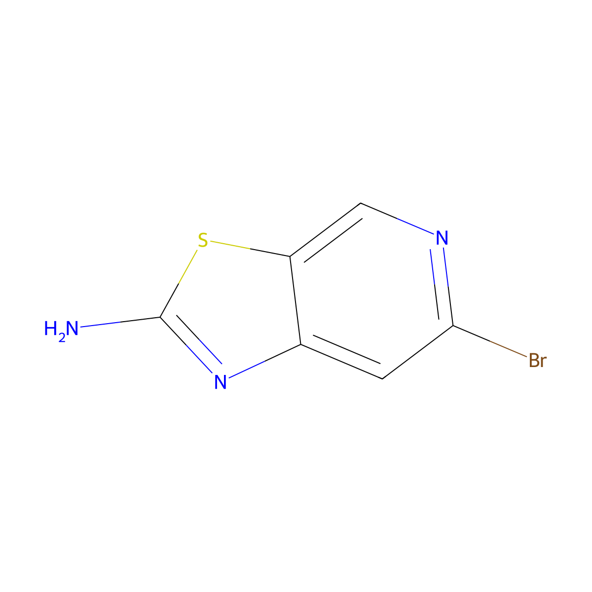 6-Bromothiazolo[5,4-c]pyridin-2-amine molecular structure, CAS 1936325-76-6