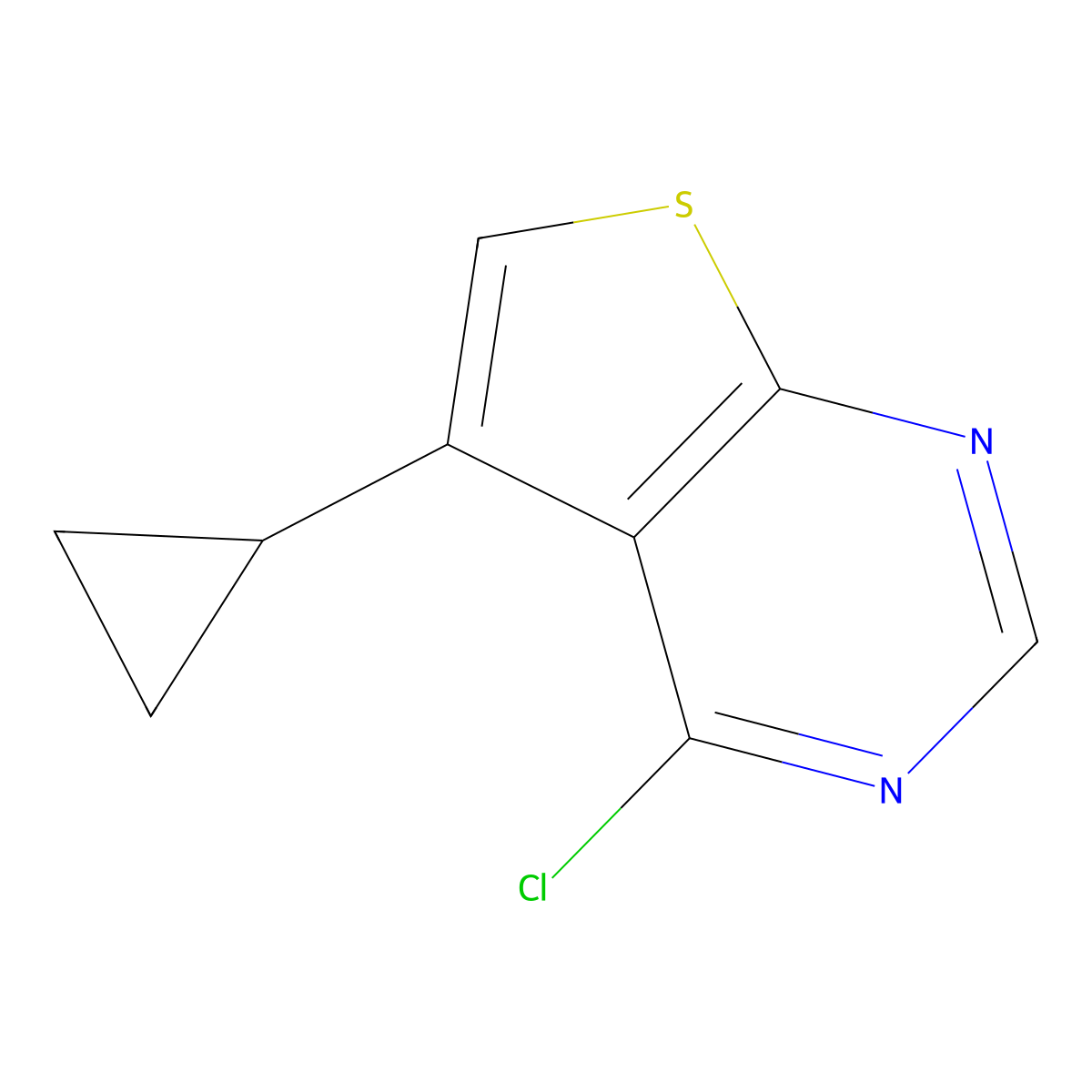 4-Chloro-5-cyclopropylthieno[2,3-d]pyrimidine molecular structure, CAS 1936327-11-5