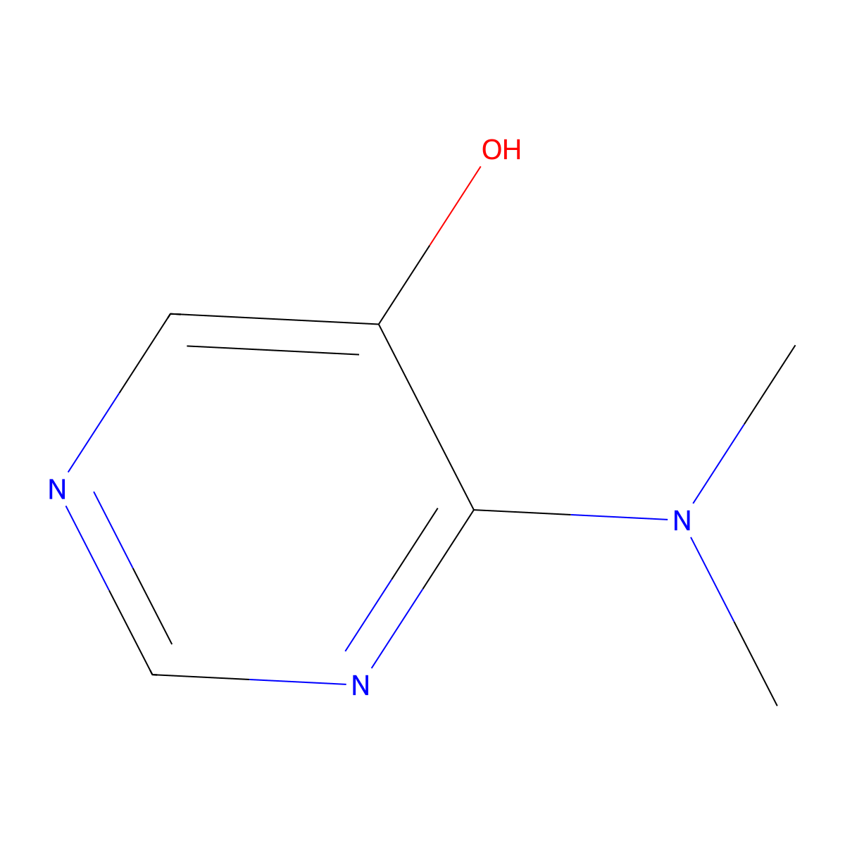 4-(Dimethylamino)pyrimidin-5-ol molecular structure, CAS 1936328-31-2