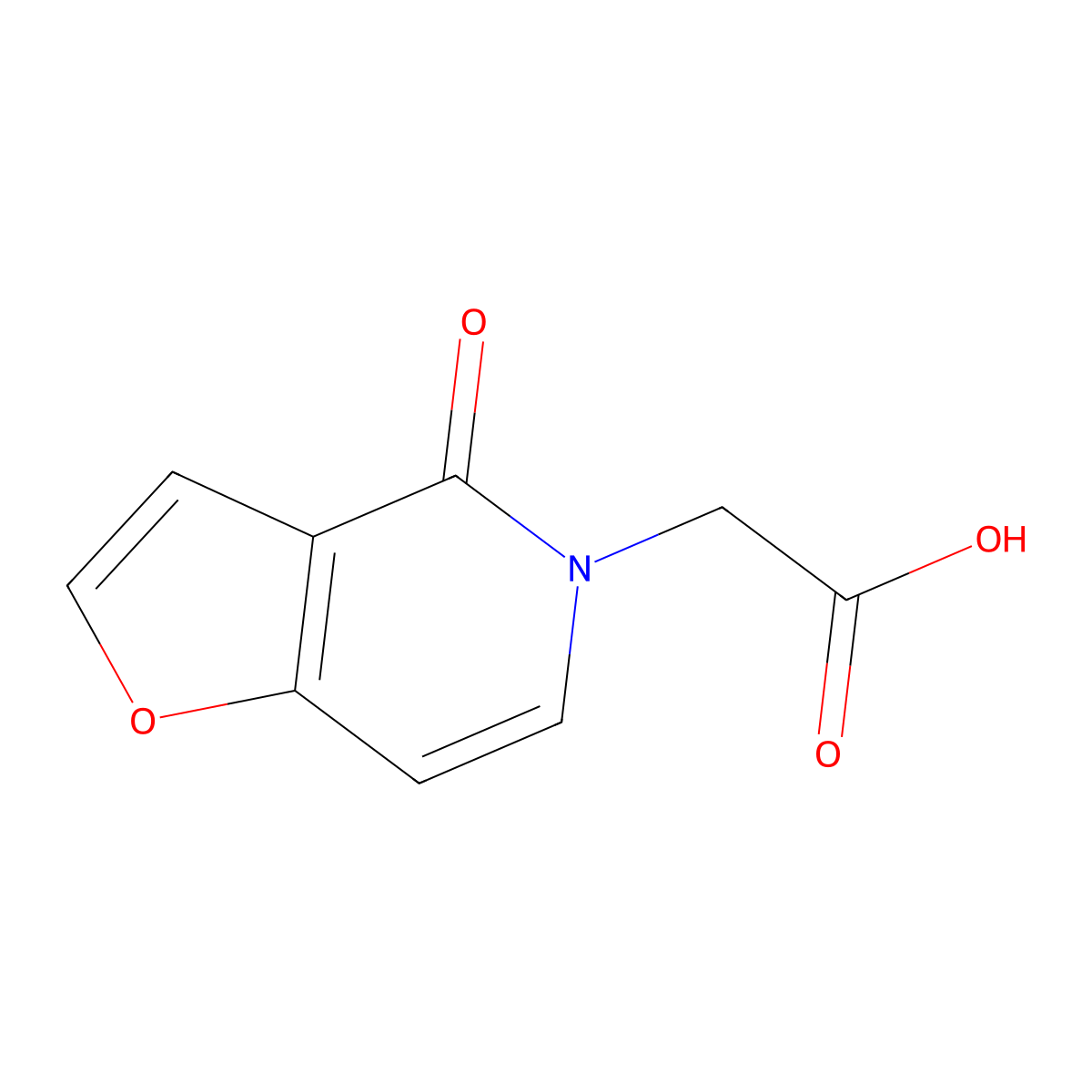 2-(4-oxofuro[3,2-c]pyridin-5(4H)-yl)acetic acid molecular structure, CAS 1936329-25-7