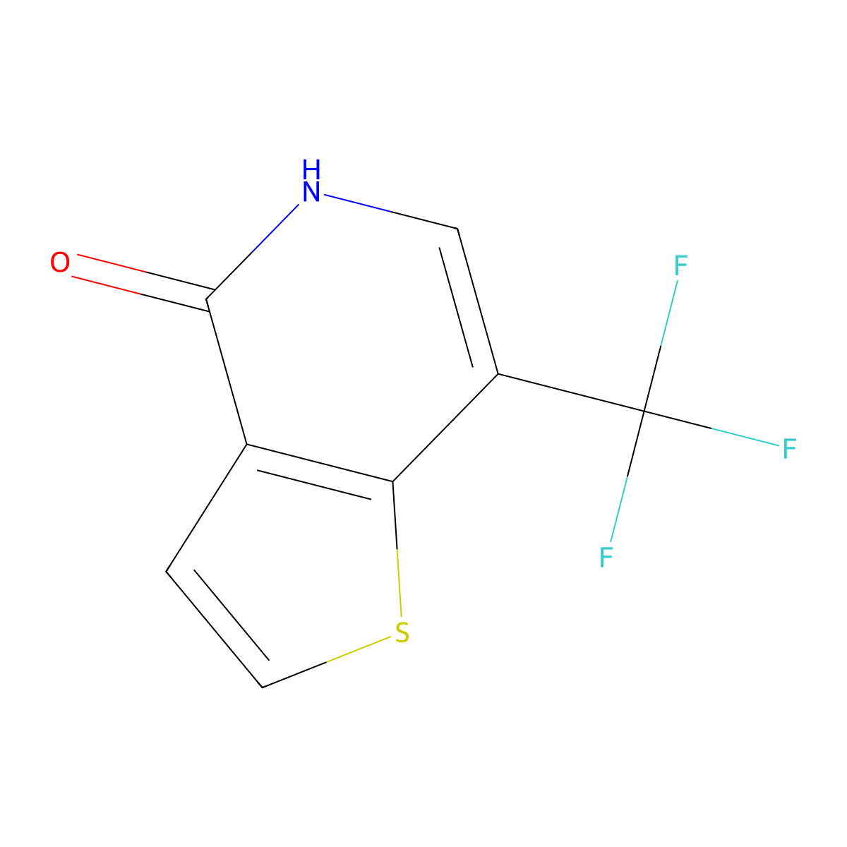 7-(Trifluoromethyl)thieno[3,2-c]pyridin-4(5h)-one molecular structure, CAS 1936331-21-3