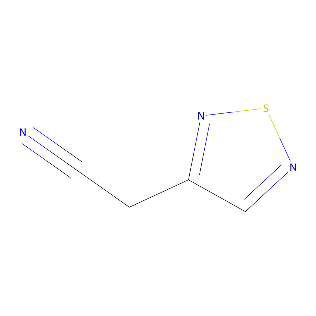 2-(1,2,5-Thiadiazol-3-yl)acetonitrile molecular structure, CAS 1936332-28-3