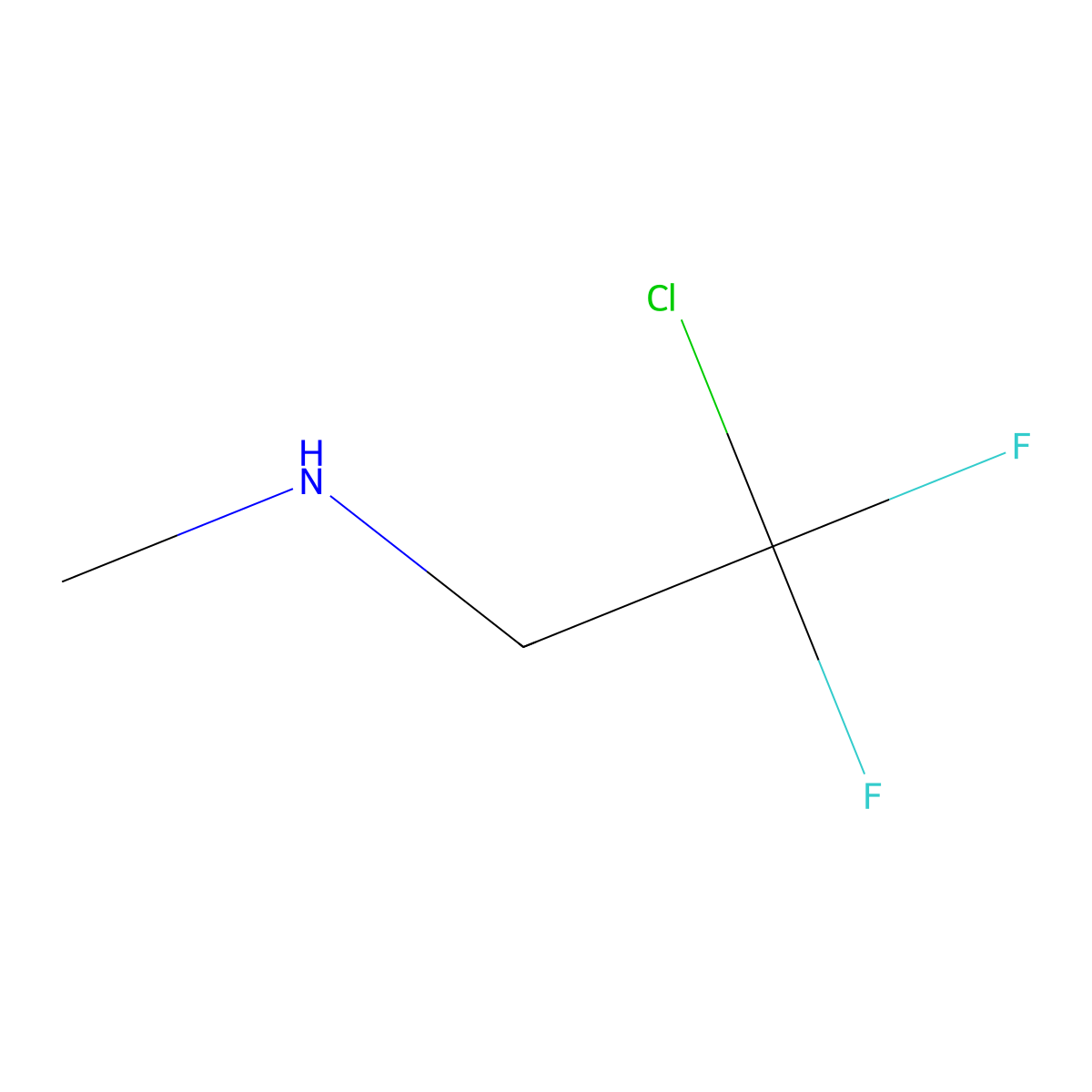 (2-Chloro-2,2-difluoroethyl)(methyl)amine molecular structure, CAS 1936332-57-8