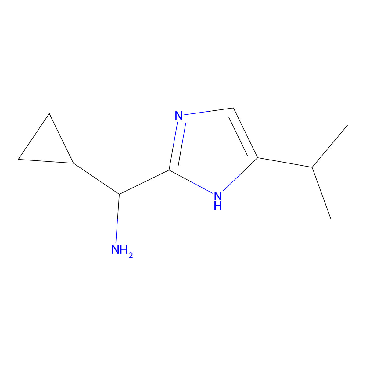 cyclopropyl[5-(propan-2-yl)-1H-imidazol-2-yl]methanamine molecular structure, CAS 1936332-73-8