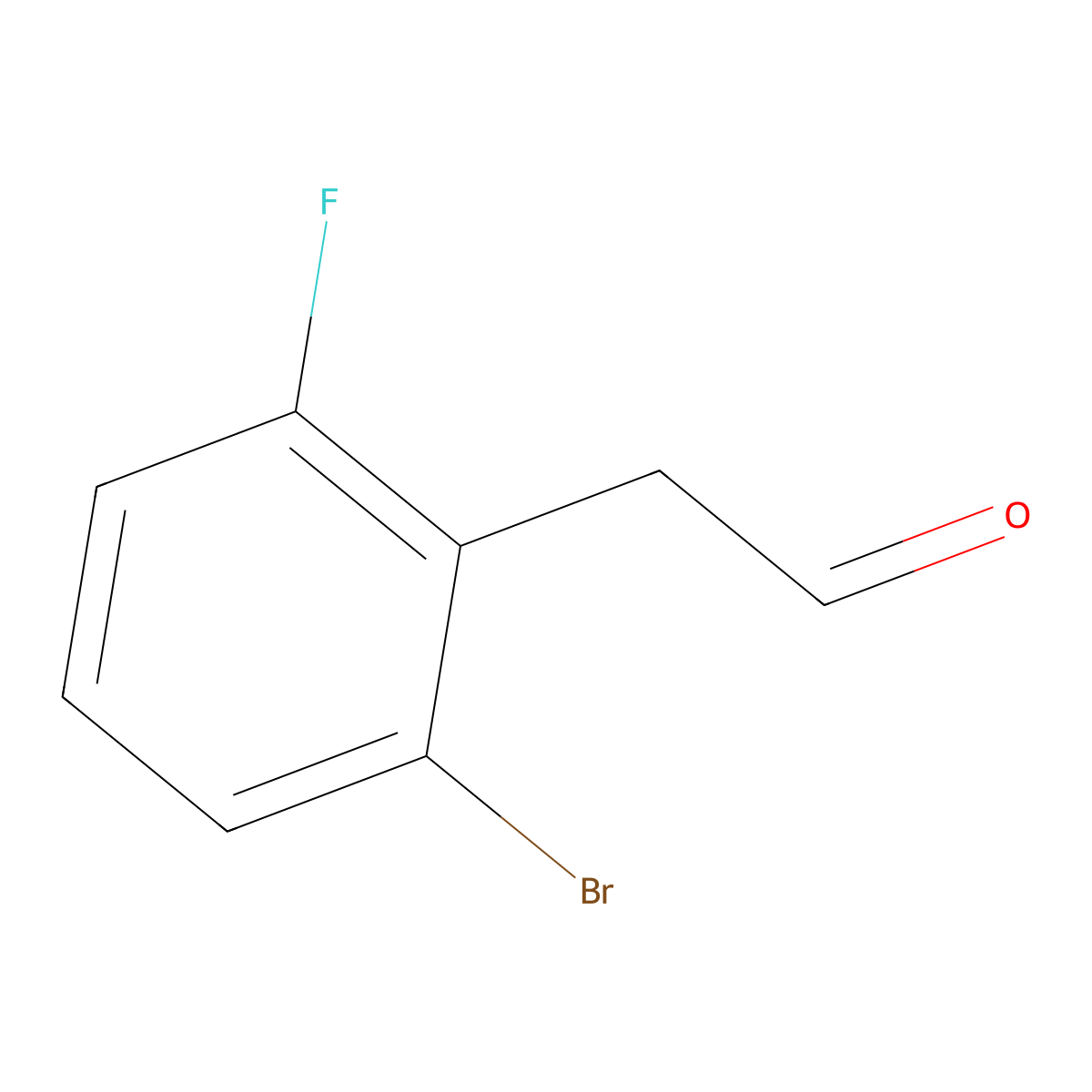 2-(2-Bromo-6-fluorophenyl)acetaldehyde molecular structure, CAS 1936332-88-5