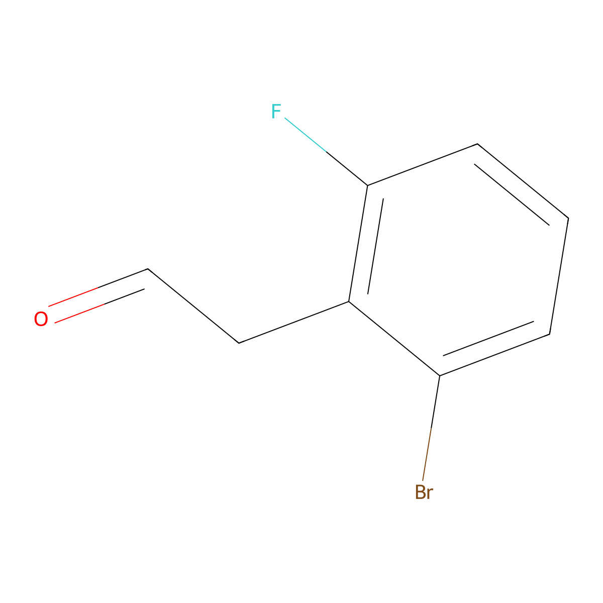 2-(2-Bromo-6-fluorophenyl)acetaldehyde molecular structure, CAS 1936332-88-5