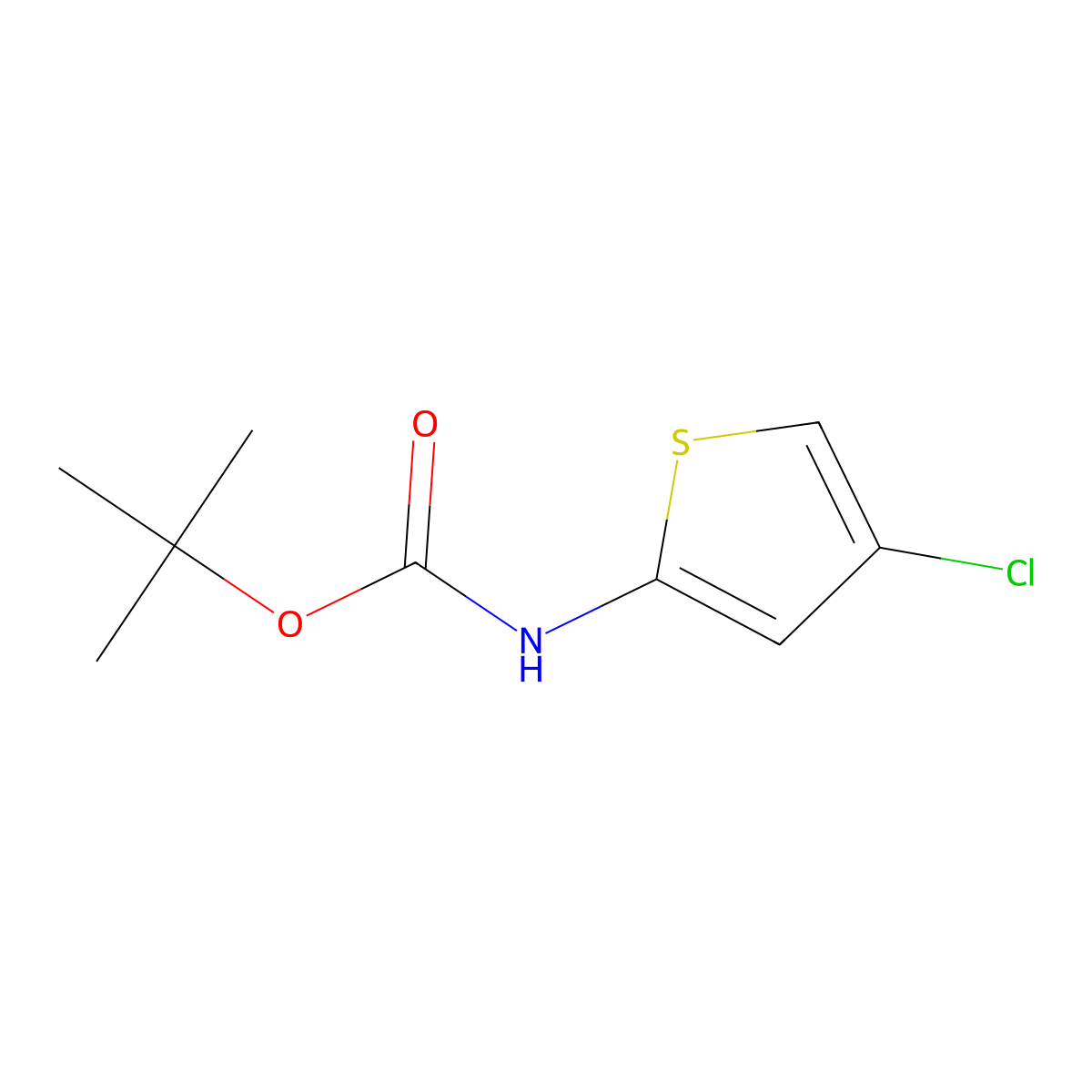 tert-Butyl (4-chlorothiophen-2-yl)carbamate molecular structure, CAS 1936334-08-5