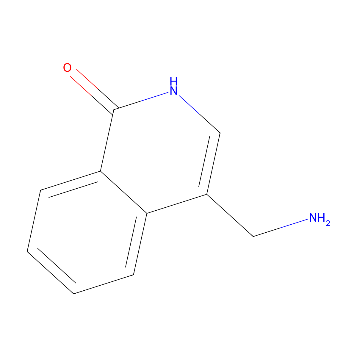 4-(Aminomethyl)-1,2-dihydroisoquinolin-1-one molecular structure, CAS 1936337-16-4
