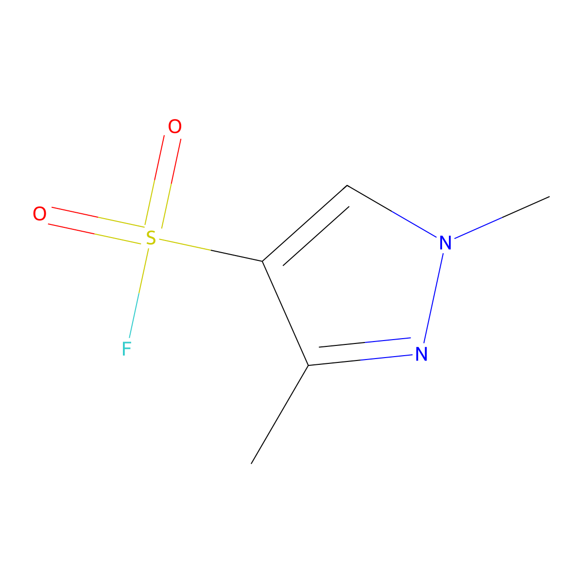 1,3-Dimethyl-1H-pyrazole-4-sulfonyl fluoride molecular structure, CAS 1936338-24-7