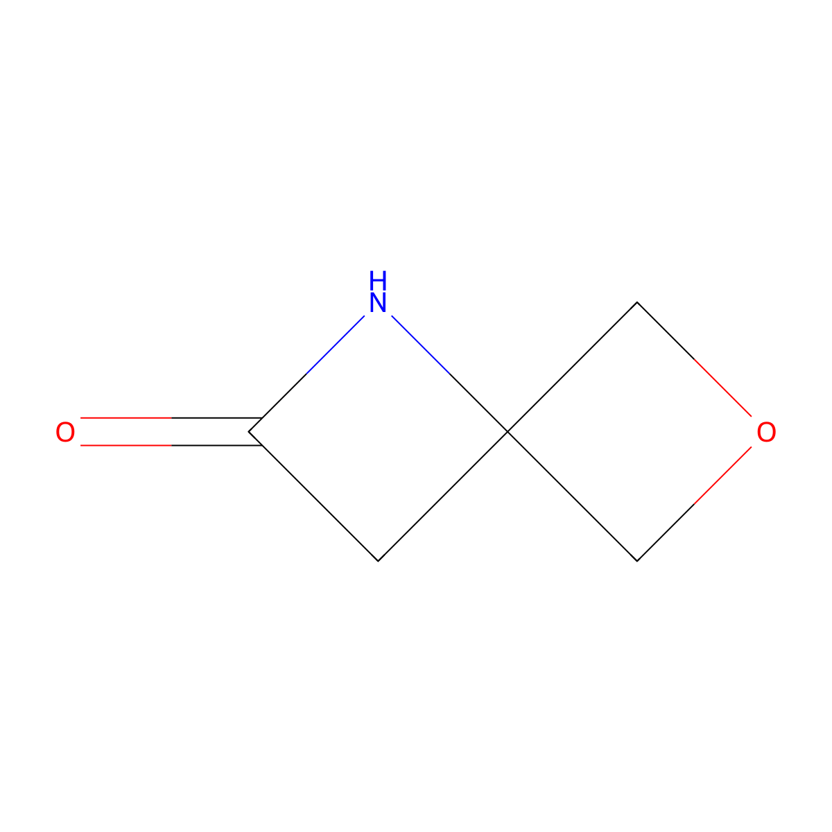 6-Oxa-1-azaspiro[3.3]heptan-2-one molecular structure, CAS 1936339-66-0