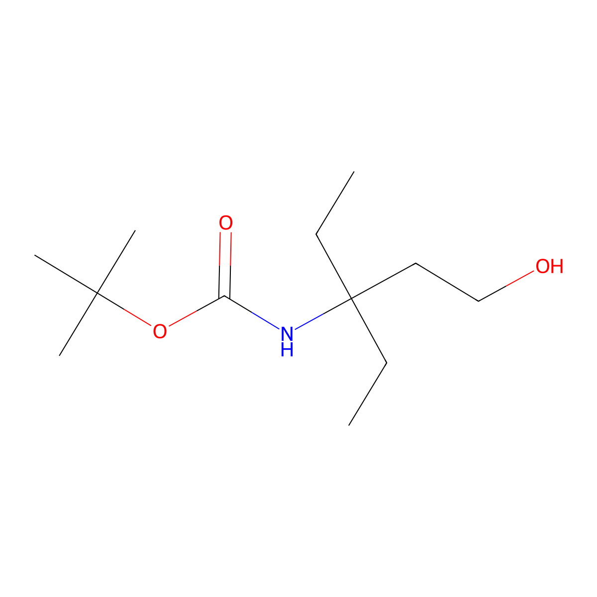 Tert-butyl n-(3-ethyl-1-hydroxypentan-3-yl)carbamate molecular structure, CAS 1936341-68-2