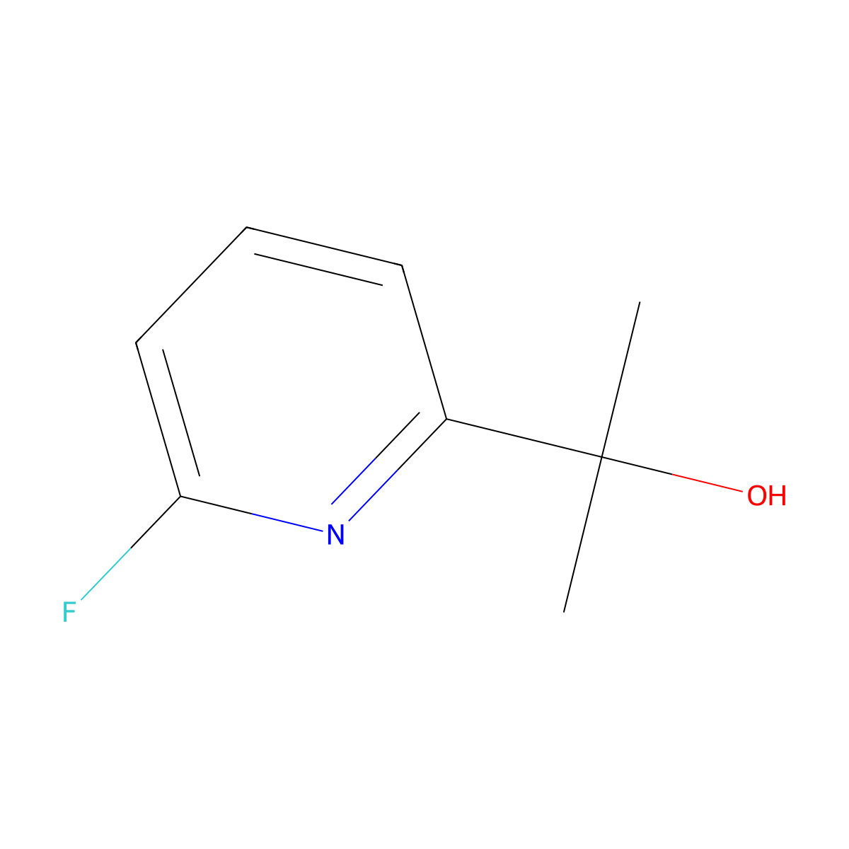 2-(6-Fluoropyridin-2-yl)propan-2-ol molecular structure, CAS 1936346-25-6
